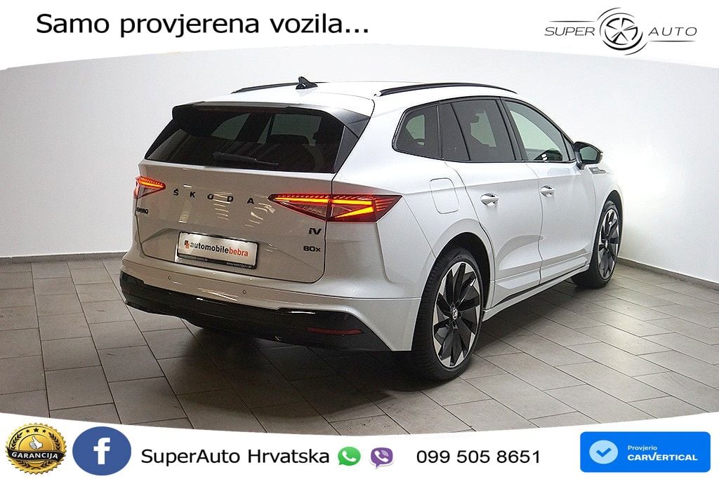 Škoda Enyaq iV 80x 82 kWh (265 KS) AWD SportLine LED+GR SJED+ACC