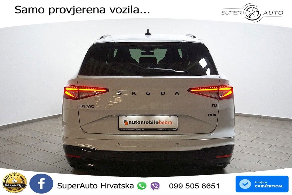 Škoda Enyaq iV 80x 82 kWh (265 KS) AWD SportLine LED+GR SJED+ACC