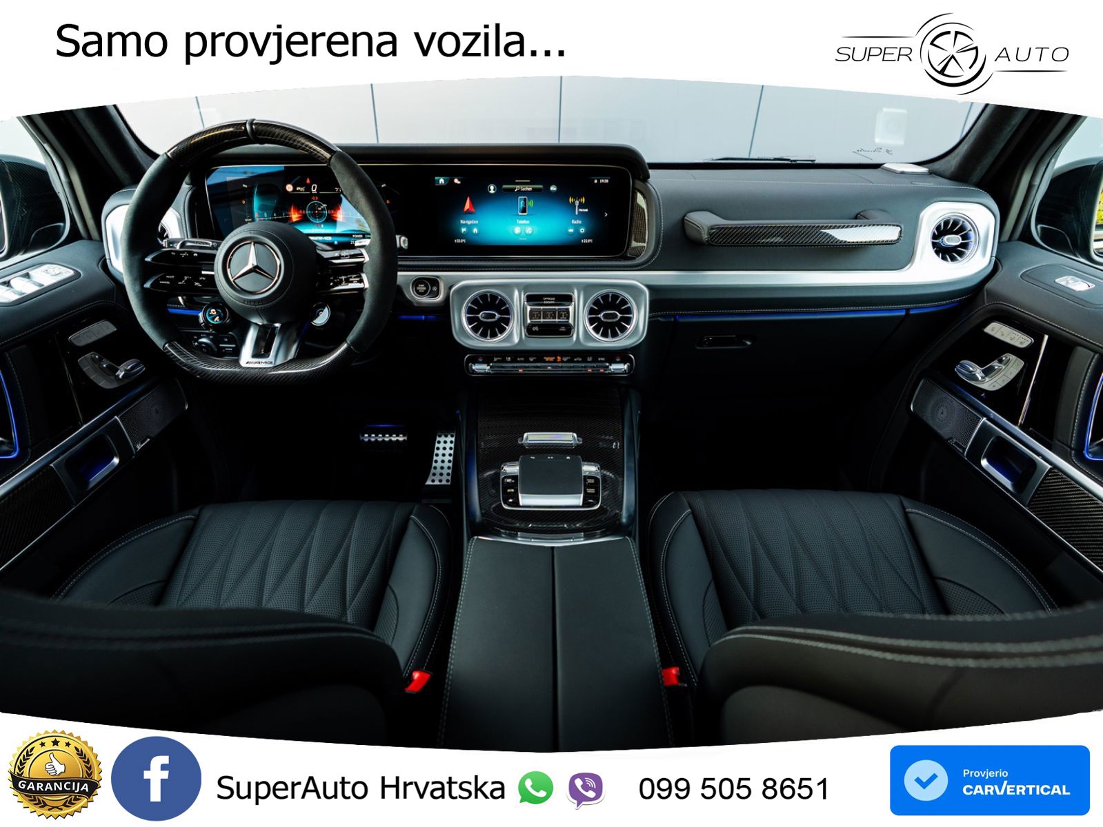 Mercedes AMG G 63 Long V8 (585 KS) 4MATIC 9G-TRONIC AMG SPEEDSHIFT TCT ZRAČNI+ACC+4xGR SJED+KAM