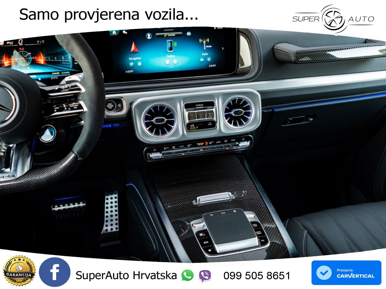 Mercedes AMG G 63 Long V8 (585 KS) 4MATIC 9G-TRONIC AMG SPEEDSHIFT TCT ZRAČNI+ACC+4xGR SJED+KAM