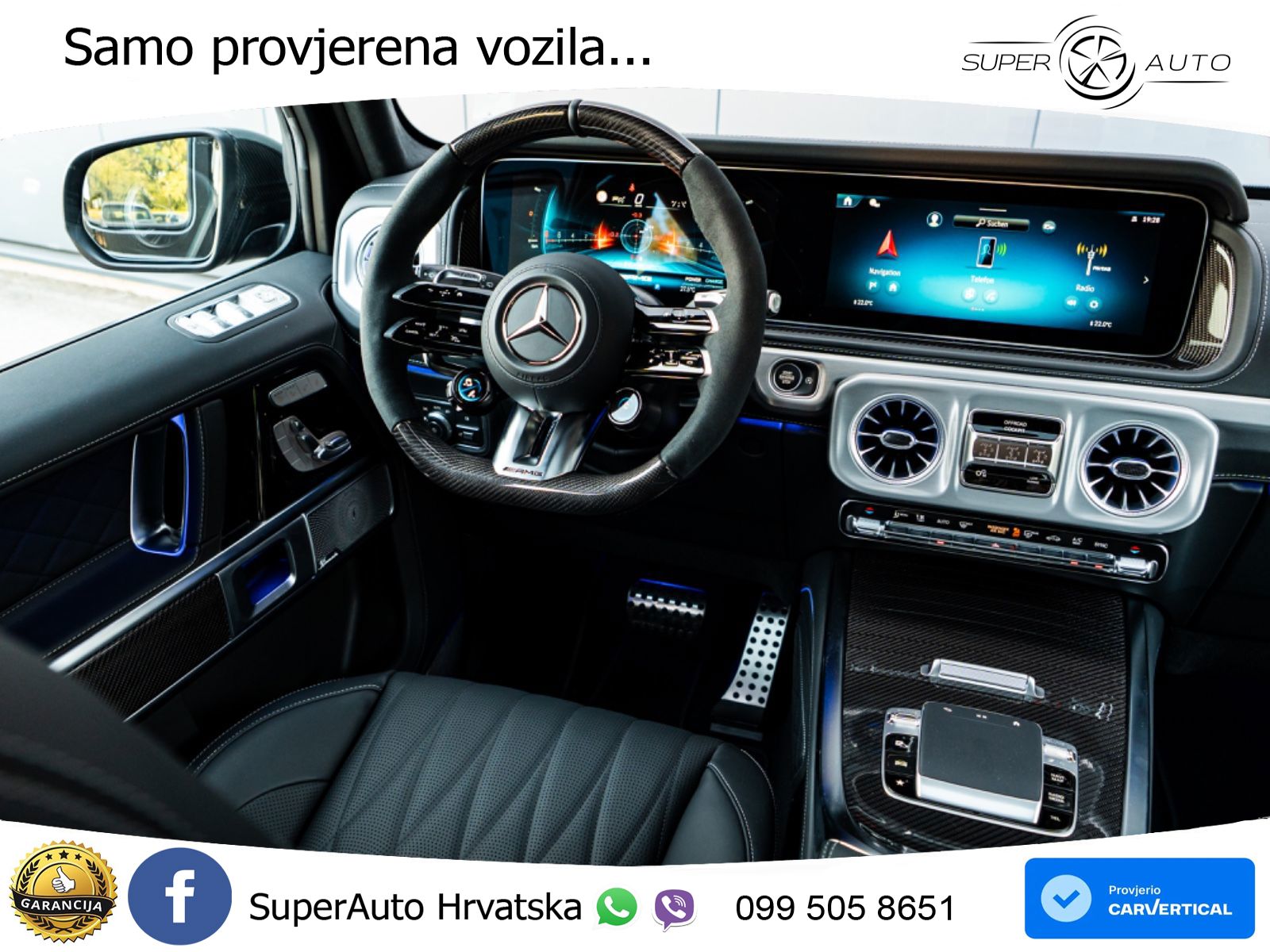 Mercedes AMG G 63 Long V8 (585 KS) 4MATIC 9G-TRONIC AMG SPEEDSHIFT TCT ZRAČNI+ACC+4xGR SJED+KAM