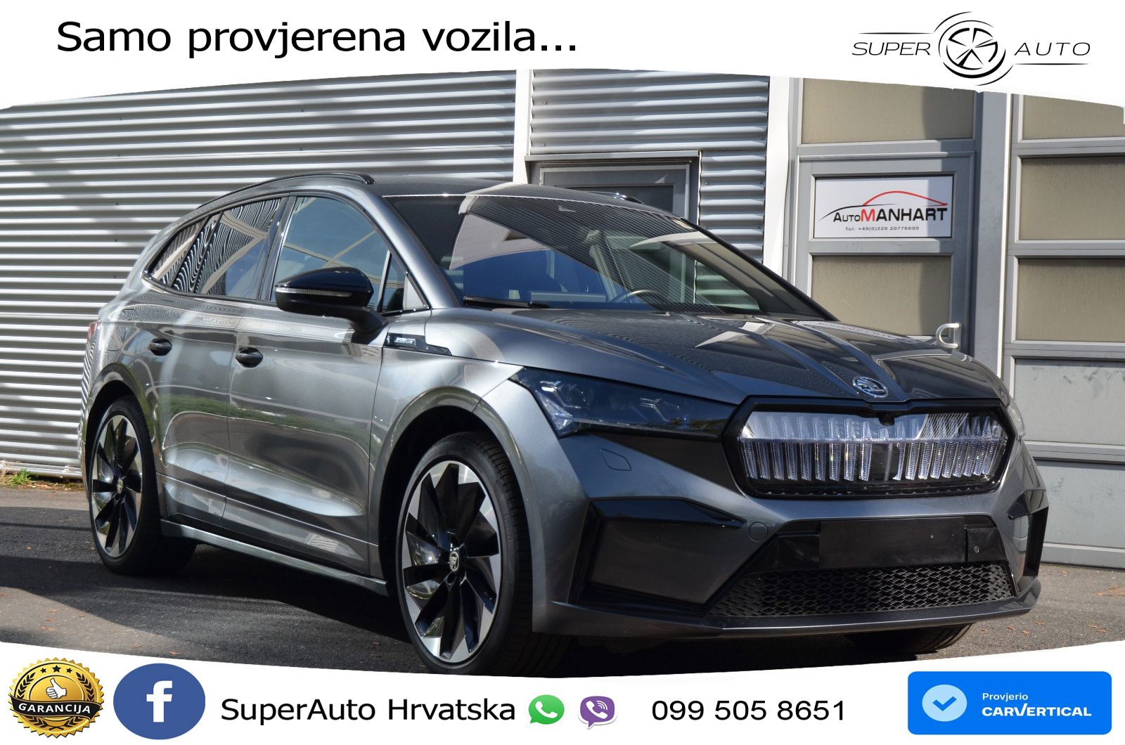 Škoda Enyaq iV 80 82 kWh (204 KS) SportLine LED+GR SJED+ACC