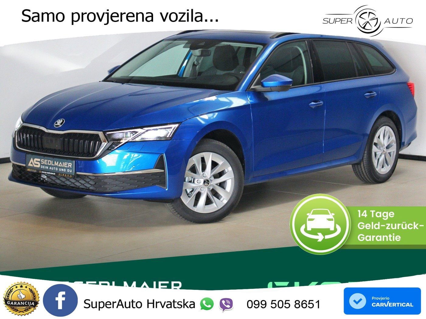 Škoda Octavia Combi 2.0 TDI (150 KS) DSG Selection LED+GR SJED+ACC