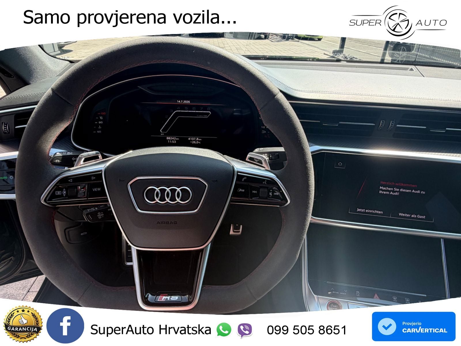 Audi RS7 4.0 TFSI V8 (600 KS) quattro tiptronic ZRAČNI+ACC+GR SJED+KAM