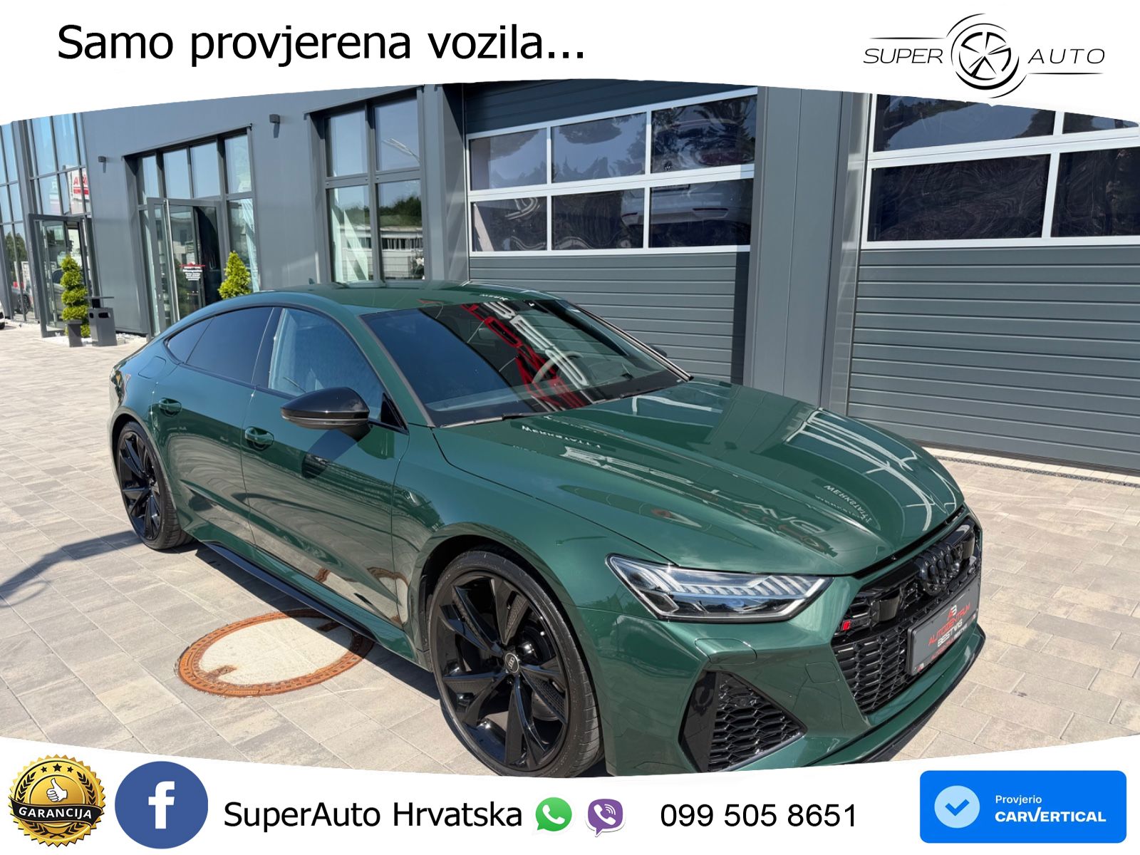Audi RS7 4.0 TFSI V8 (600 KS) quattro tiptronic ZRAČNI+ACC+GR SJED+KAM
