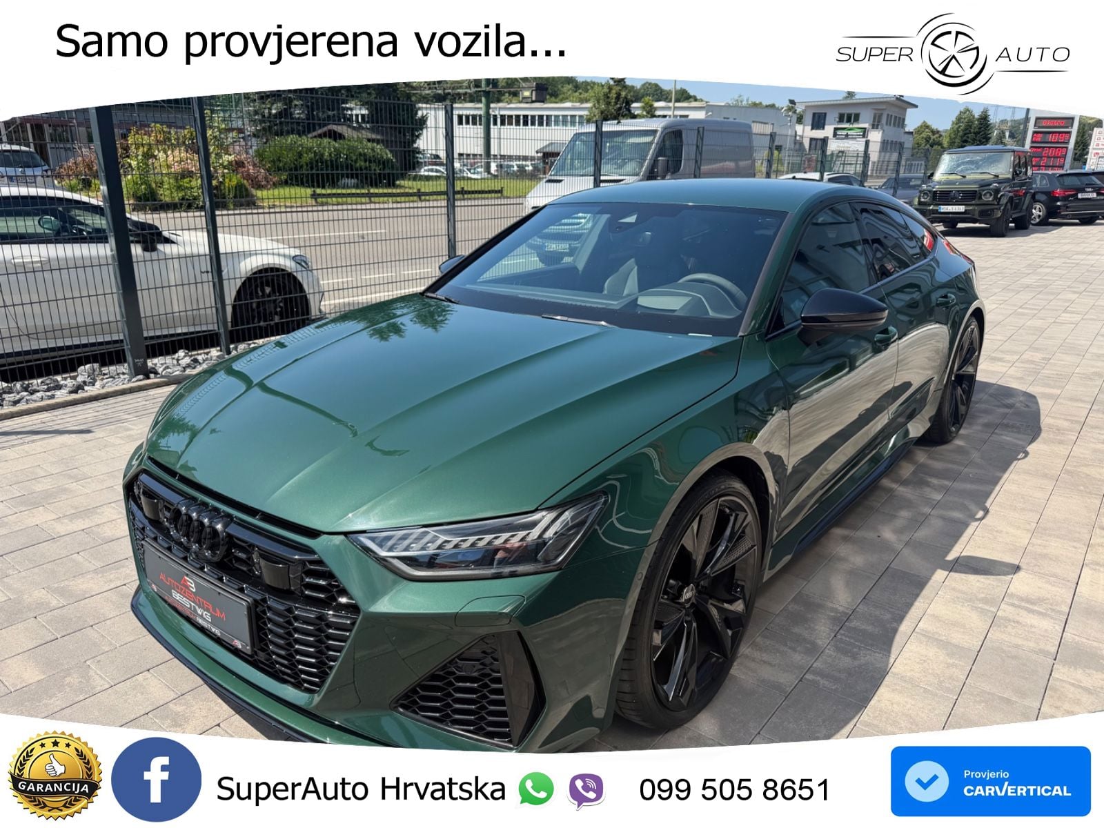 Audi RS7 4.0 TFSI V8 (600 KS) quattro tiptronic ZRAČNI+ACC+GR SJED+KAM