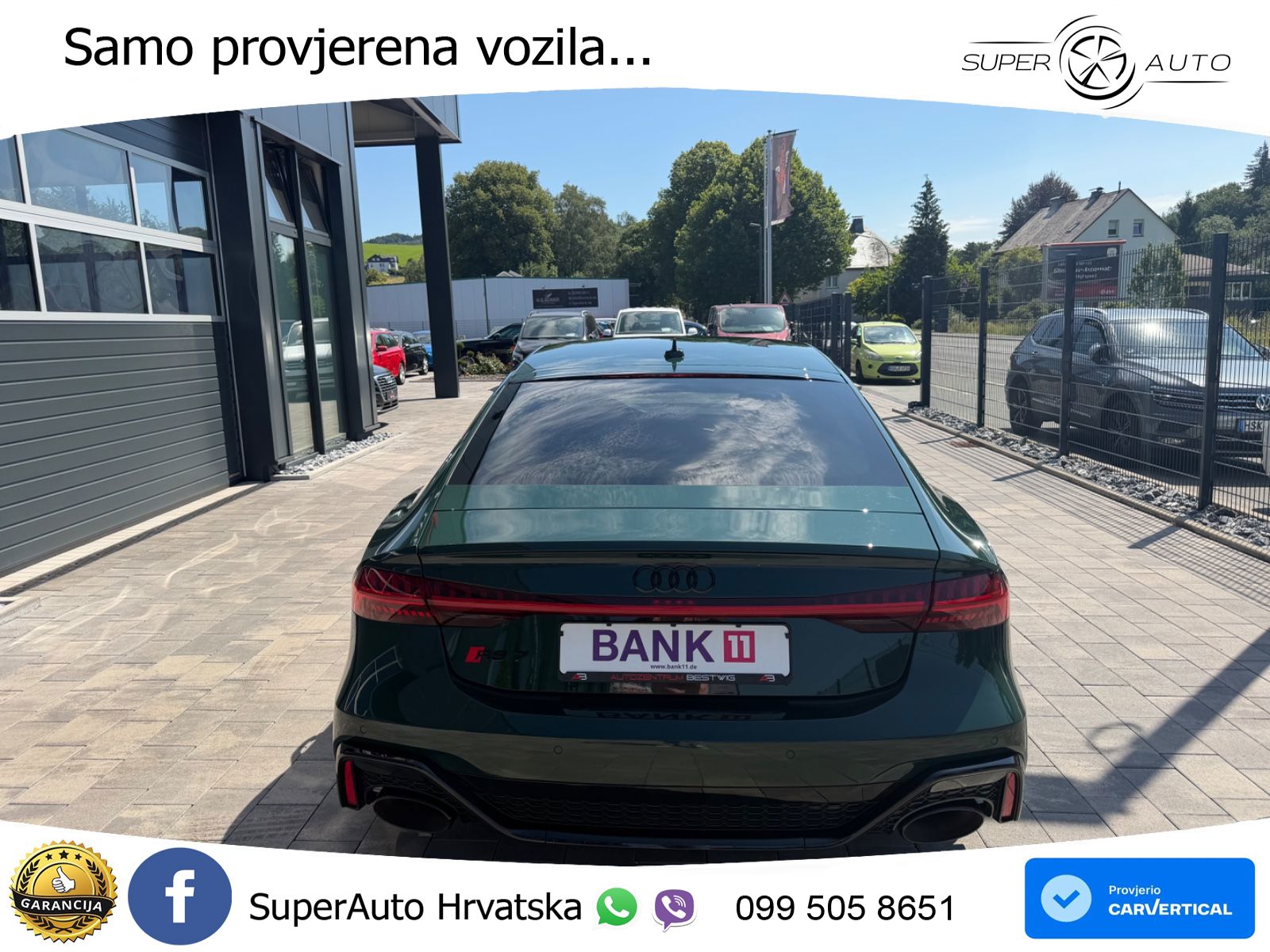 Audi RS7 4.0 TFSI V8 (600 KS) quattro tiptronic ZRAČNI+ACC+GR SJED+KAM