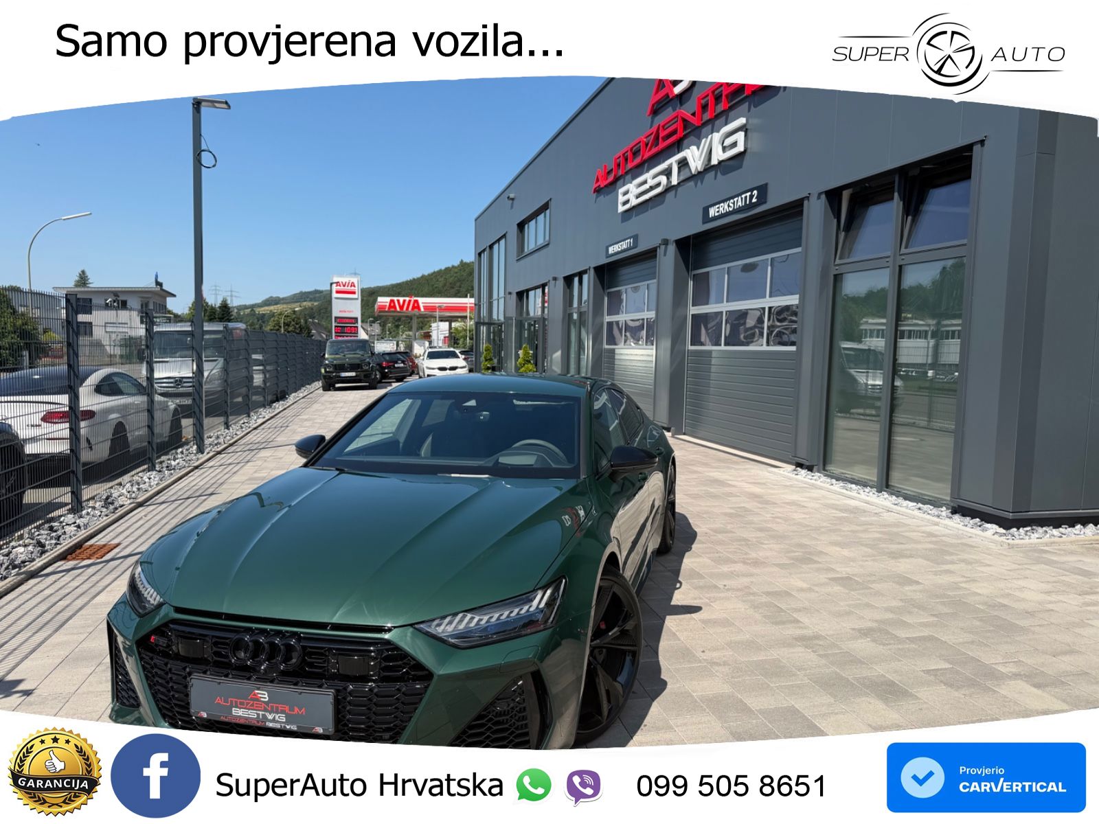 Audi RS7 4.0 TFSI V8 (600 KS) quattro tiptronic ZRAČNI+ACC+GR SJED+KAM