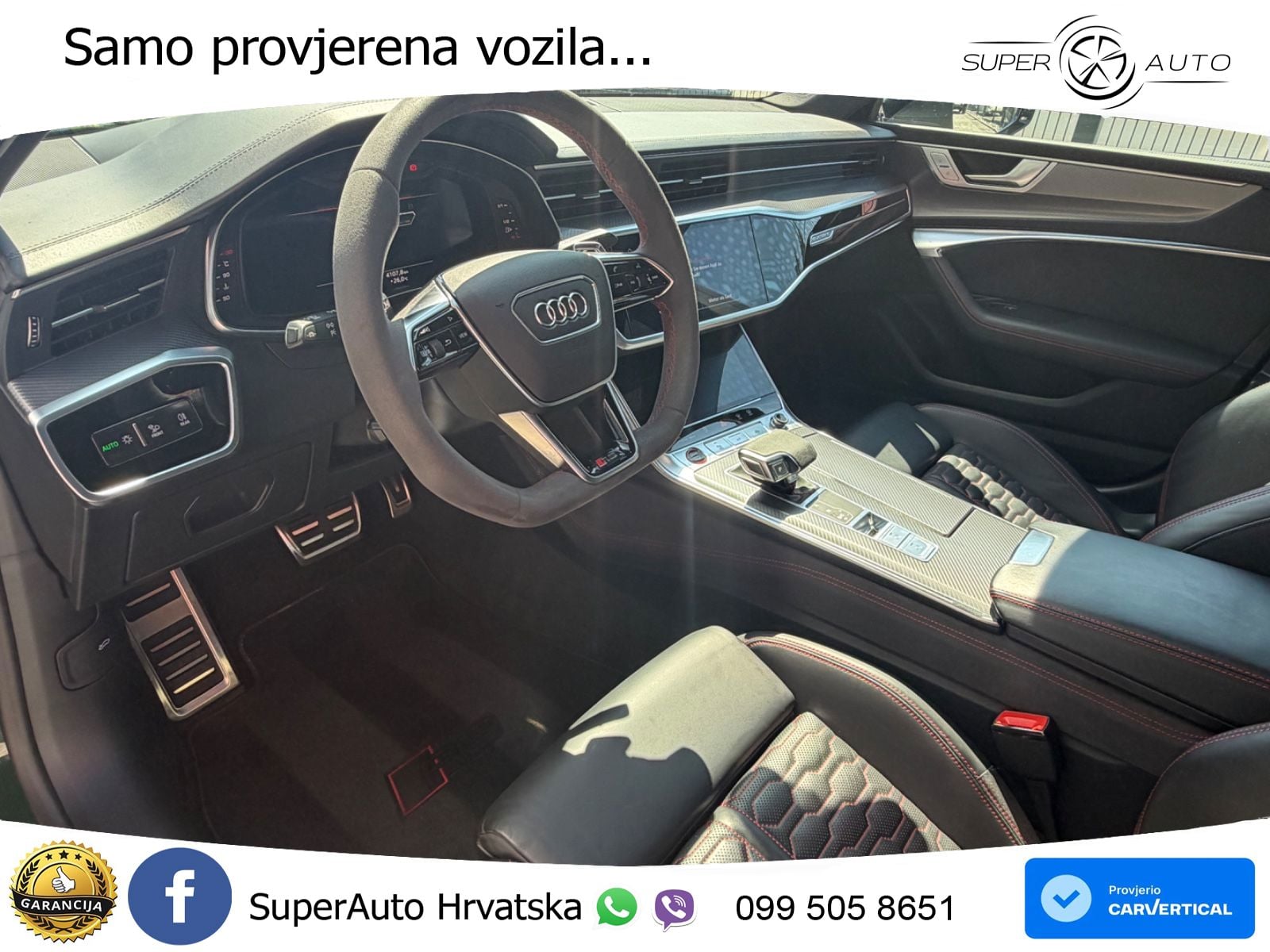 Audi RS7 4.0 TFSI V8 (600 KS) quattro tiptronic ZRAČNI+ACC+GR SJED+KAM