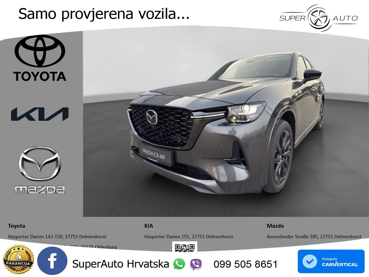 Mazda CX-60 3.3 e-Skyactiv D (254 KS) AWD Automatic MATRIX+GR SJED+KAM