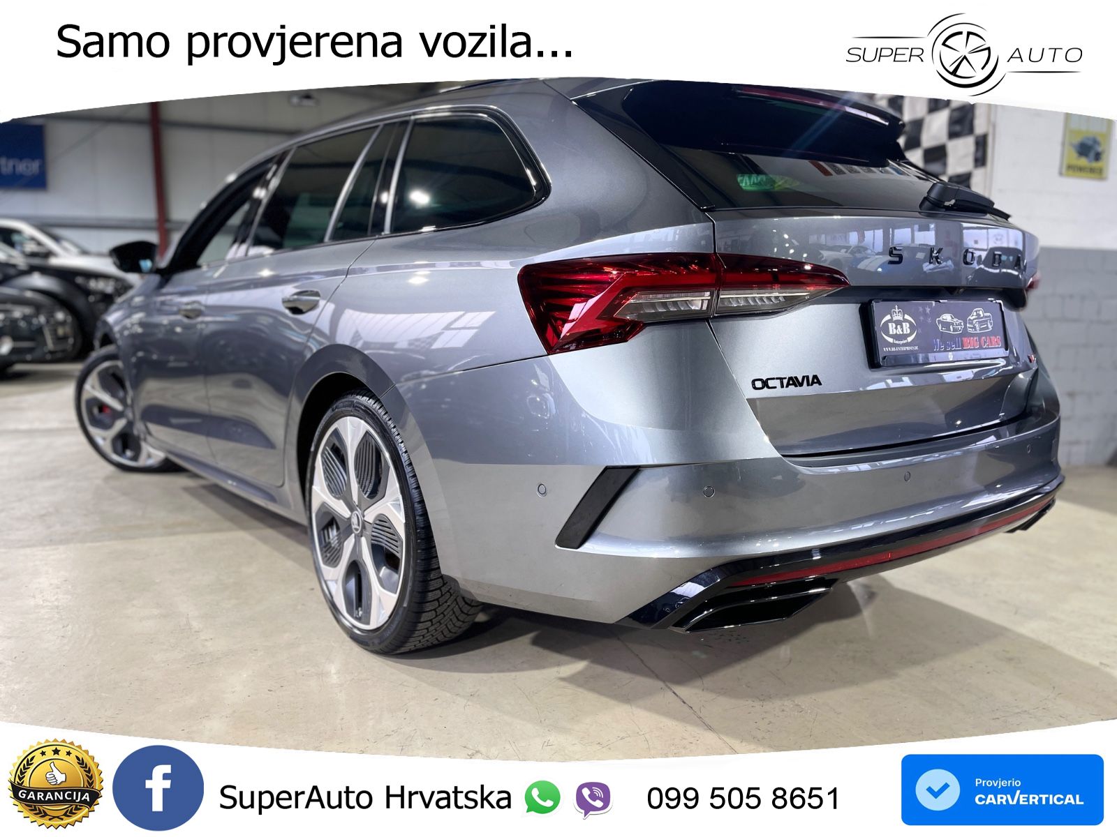 Škoda Octavia Combi RS 2.0 TSI (265 KS) DSG LED+GR SJED+ACC