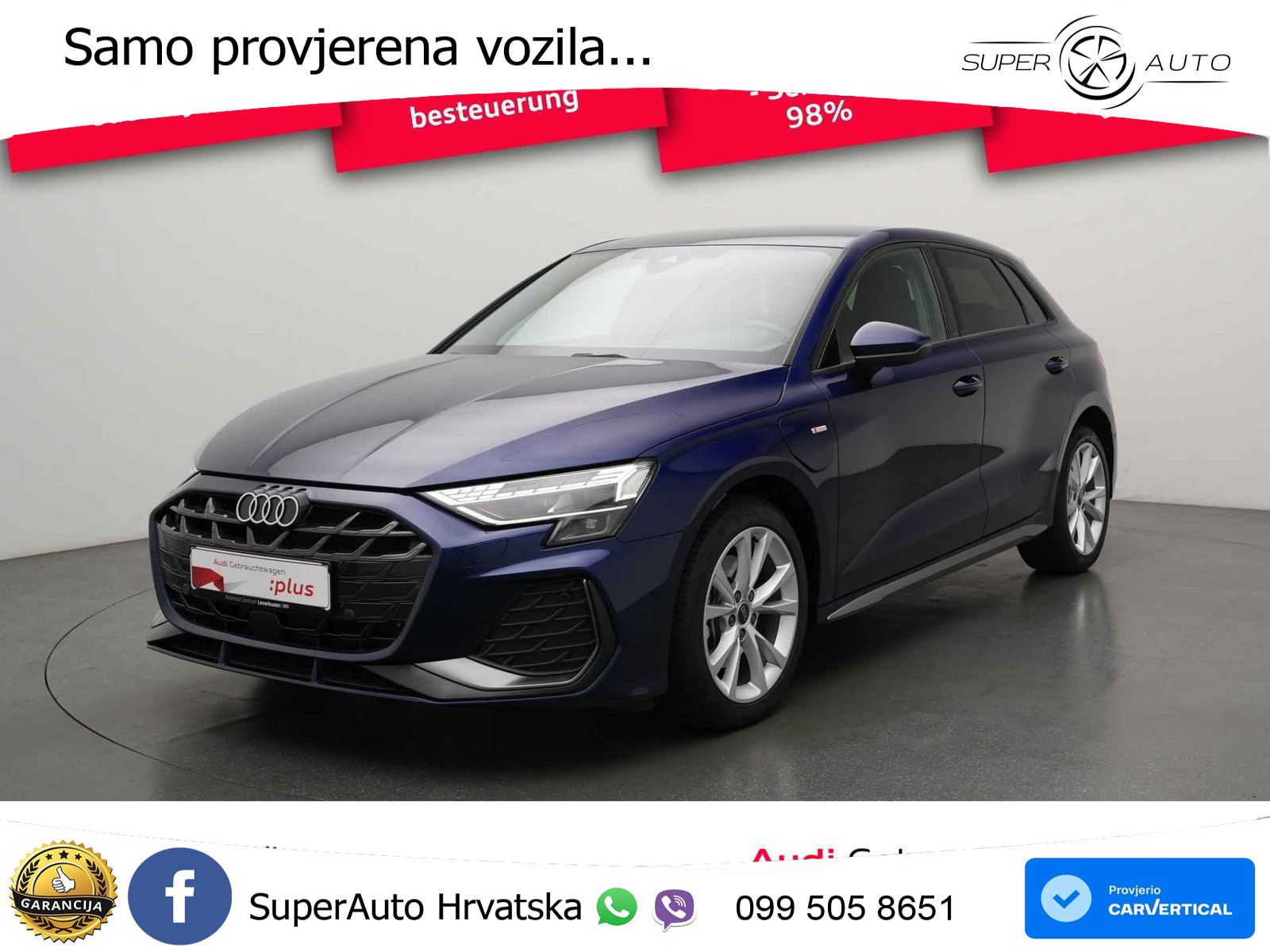 Audi A3 Sportback 40 TFSI (204 KS) quattro S tronic S line LED+GR SJED+ACC