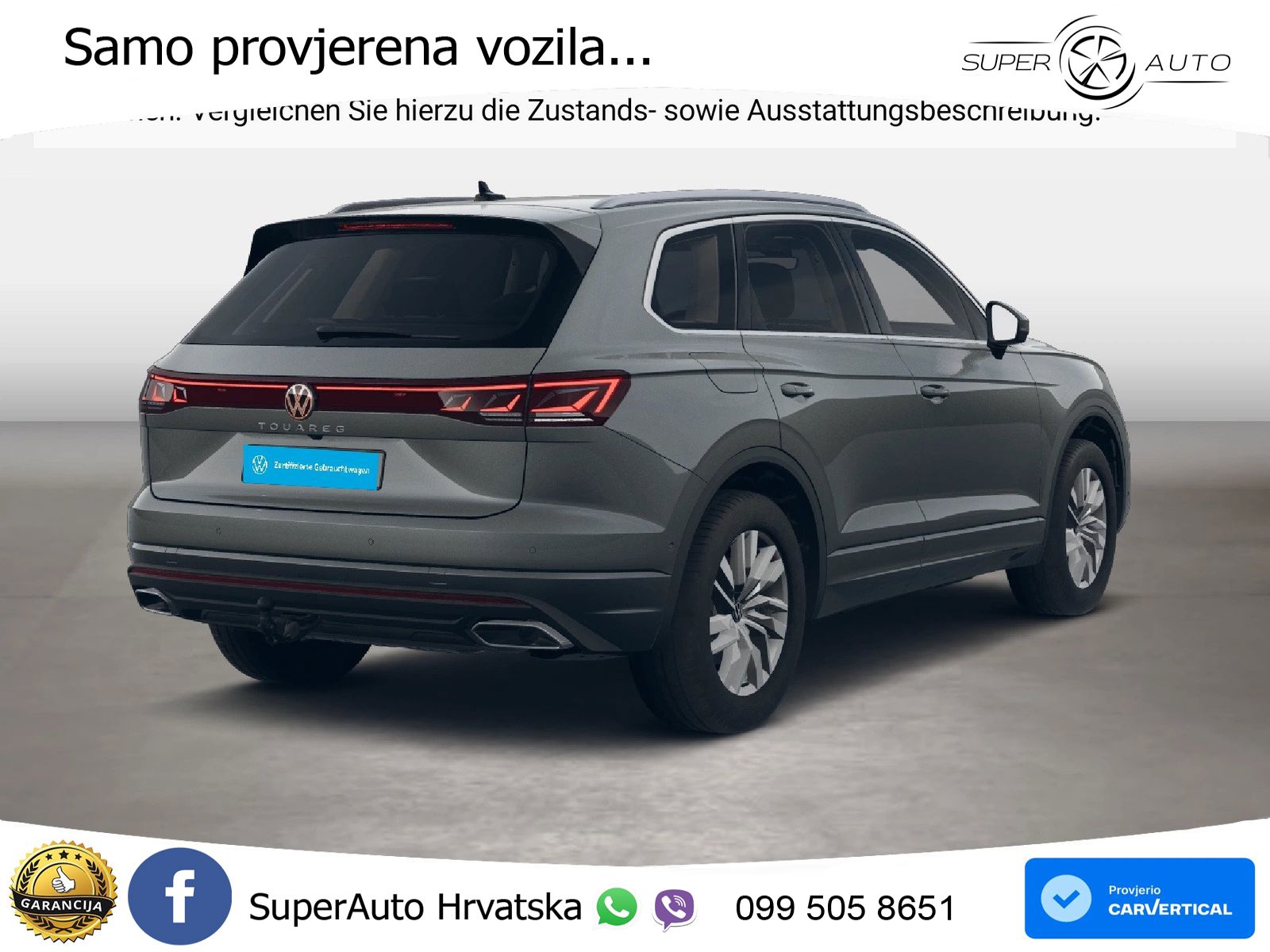 Volkswagen Touareg 3.0 V6 TDI (231 KS) 4MOTION Tiptronic ZRAČNI+ACC+GR SJED+KAM