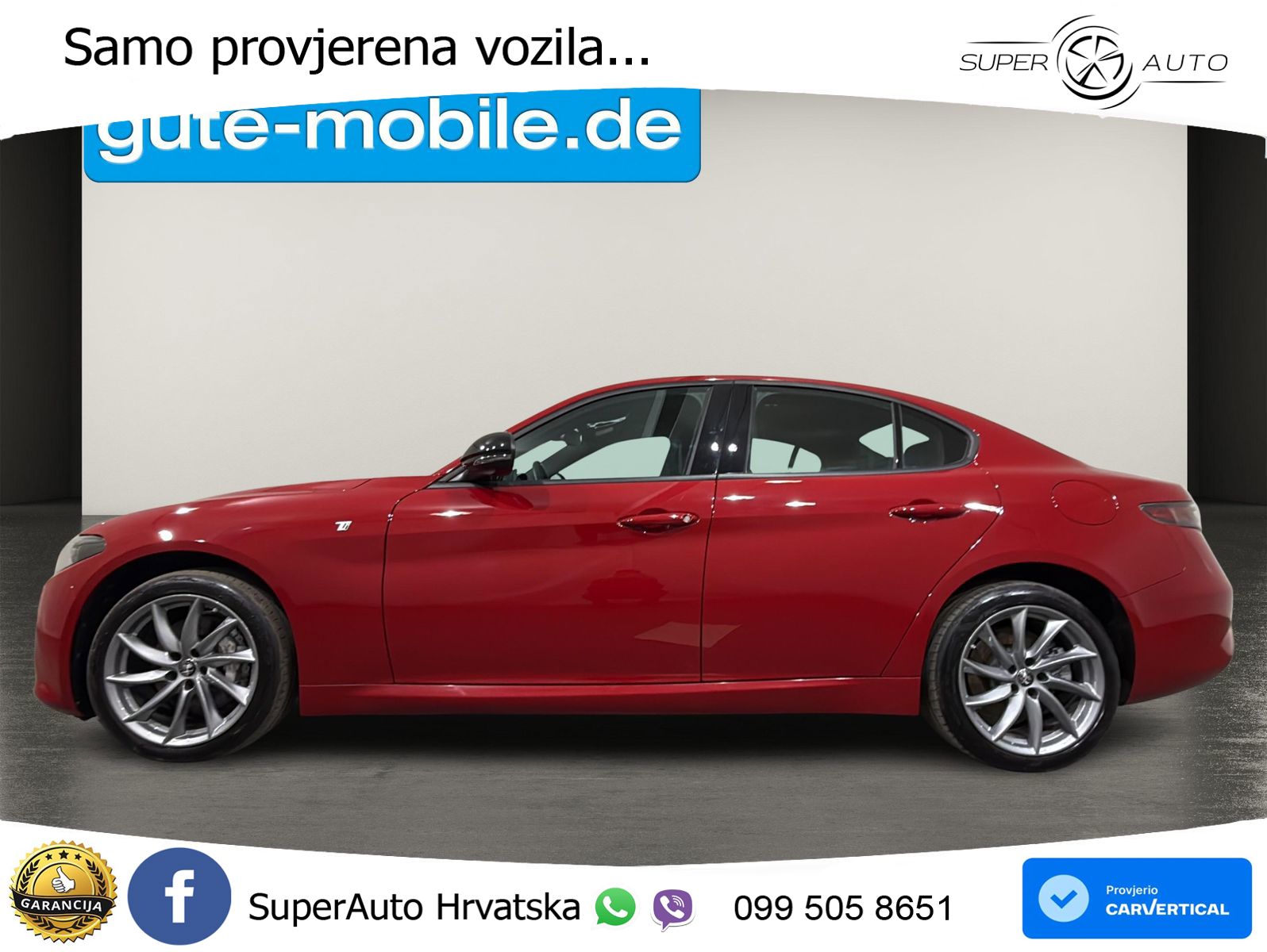 Alfa Romeo Giulia 2.0 Turbo (280 KS) Q4 Automatic LED+GR SJED+ACC