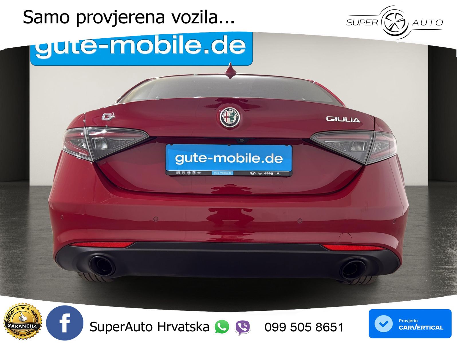 Alfa Romeo Giulia 2.0 Turbo (280 KS) Q4 Automatic LED+GR SJED+ACC