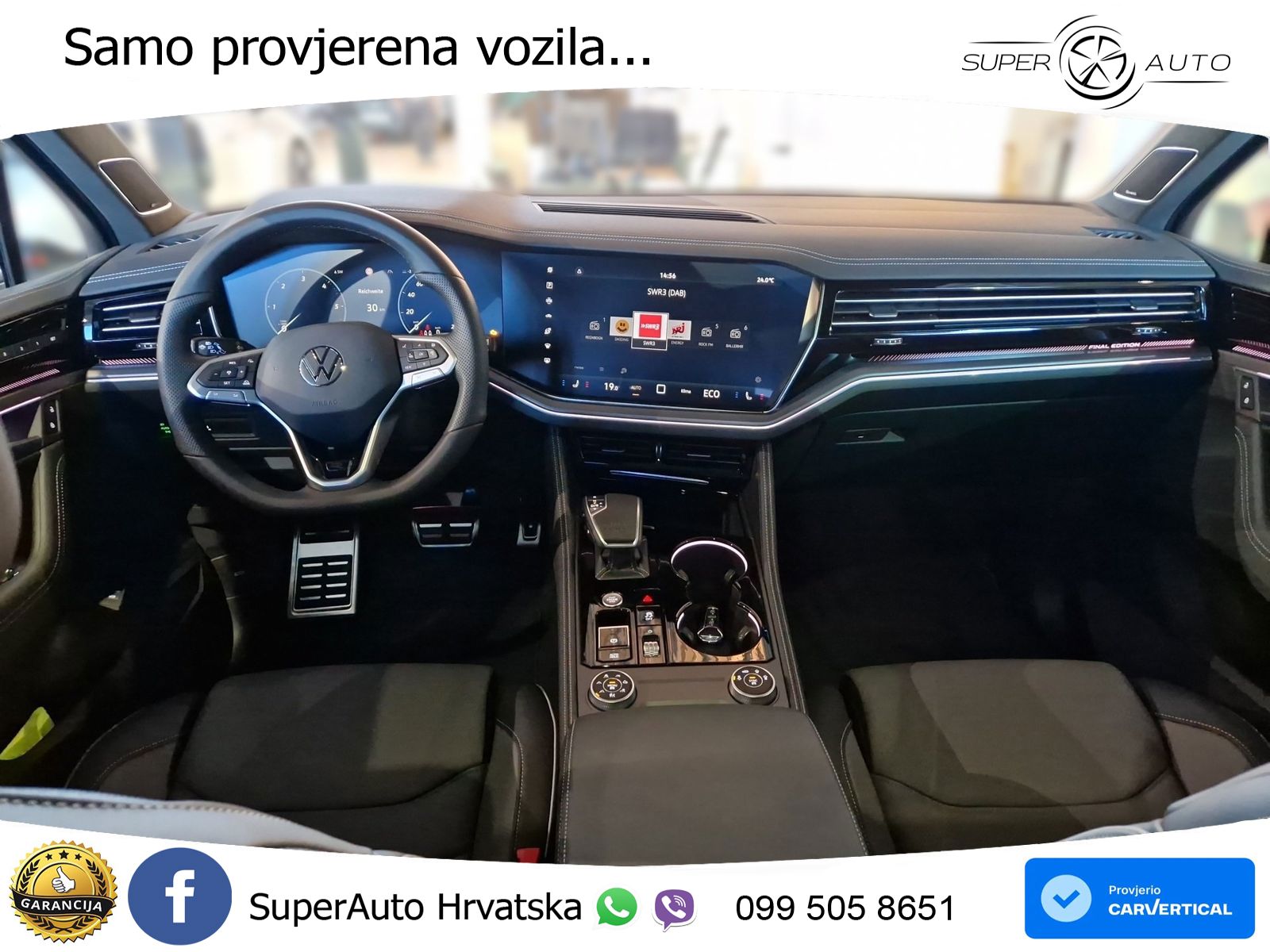 Volkswagen Touareg 3.0 V6 TDI (286 KS) 4MOTION Tiptronic ZRAČNI+ACC+GR SJED+KAM+PANO