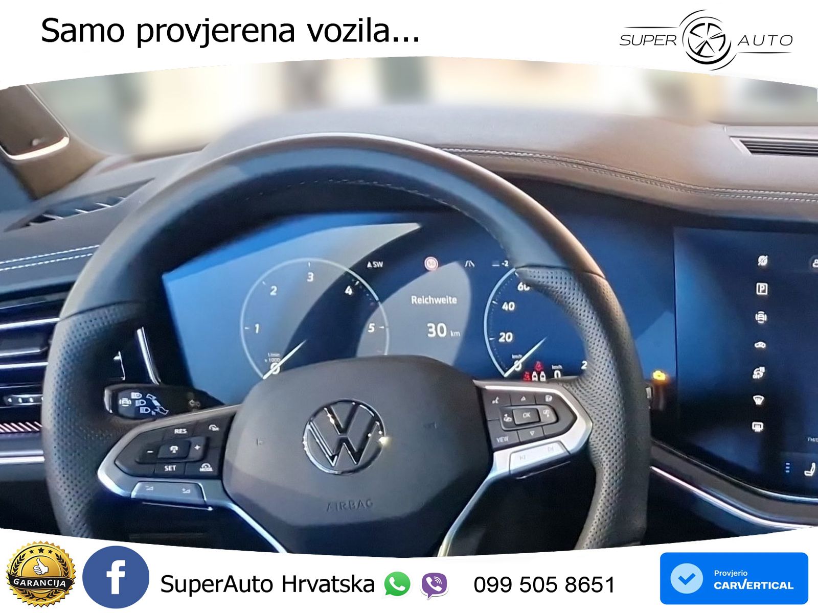 Volkswagen Touareg 3.0 V6 TDI (286 KS) 4MOTION Tiptronic ZRAČNI+ACC+GR SJED+KAM+PANO