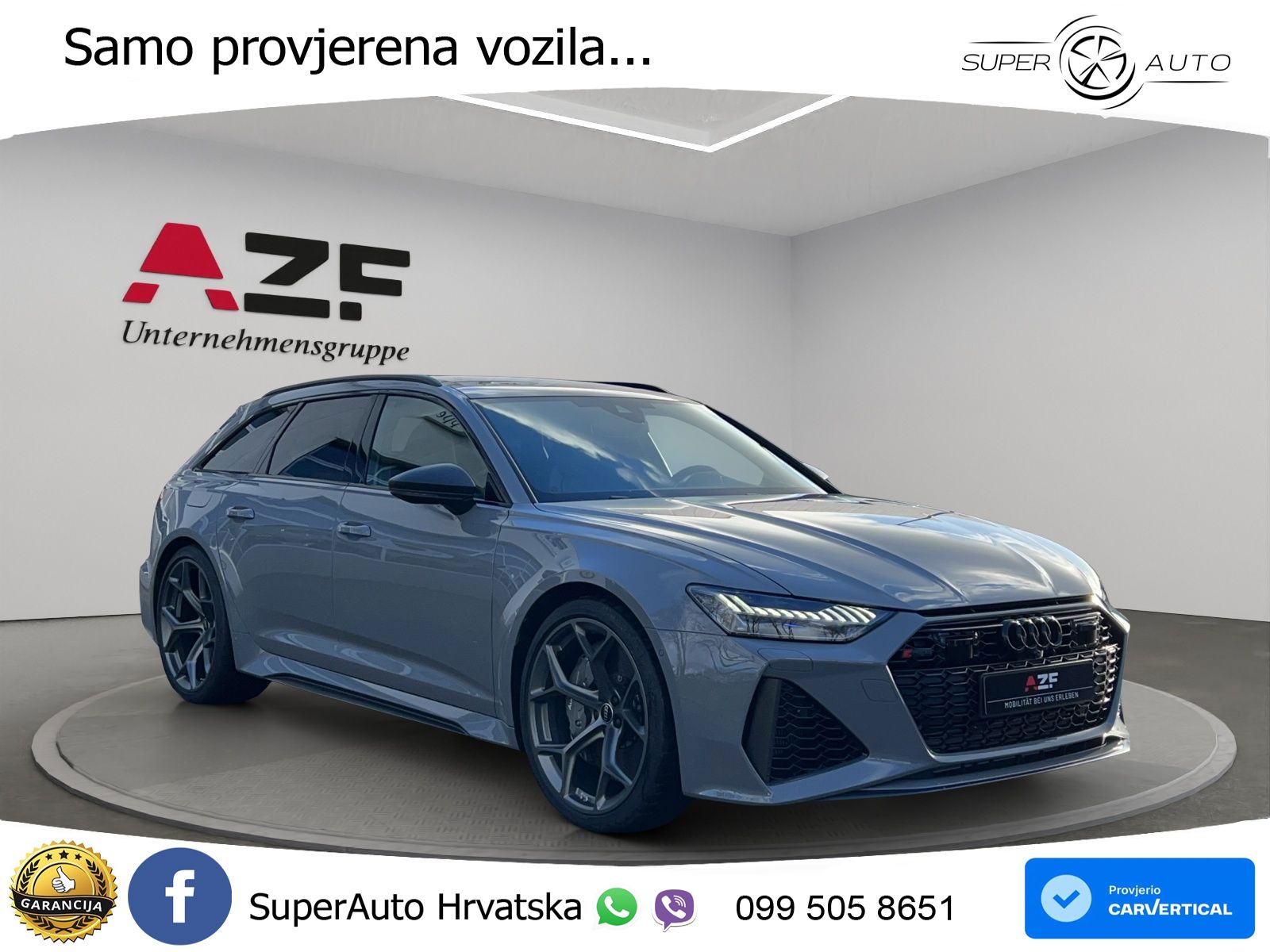 Audi RS6 Avant 4.0 TFSI V8 performance (630 KS)  quattro tiptronic LED+GR SJED+ACC