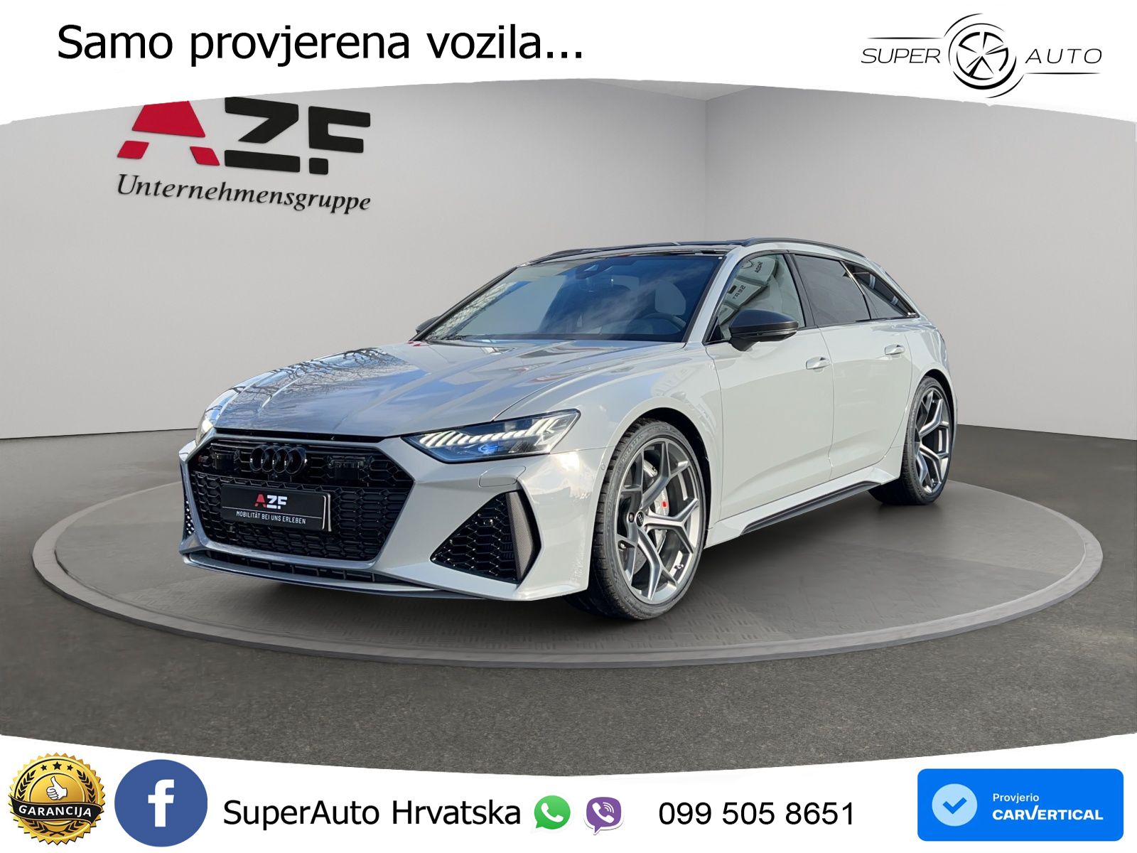 Audi RS6 Avant 4.0 TFSI V8 performance (630 KS)  quattro tiptronic LED+GR SJED+ACC