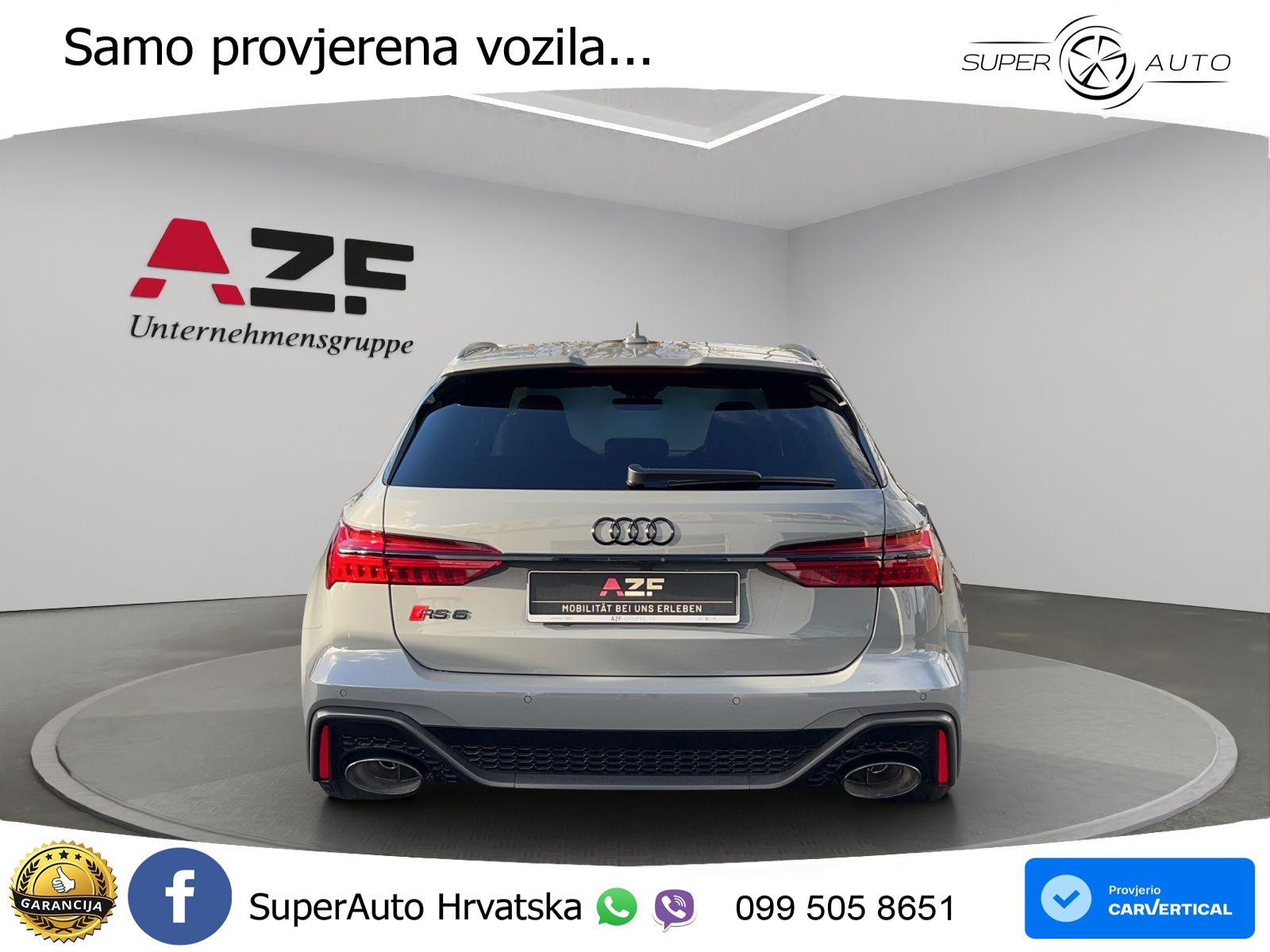 Audi RS6 Avant 4.0 TFSI V8 performance (630 KS)  quattro tiptronic LED+GR SJED+ACC