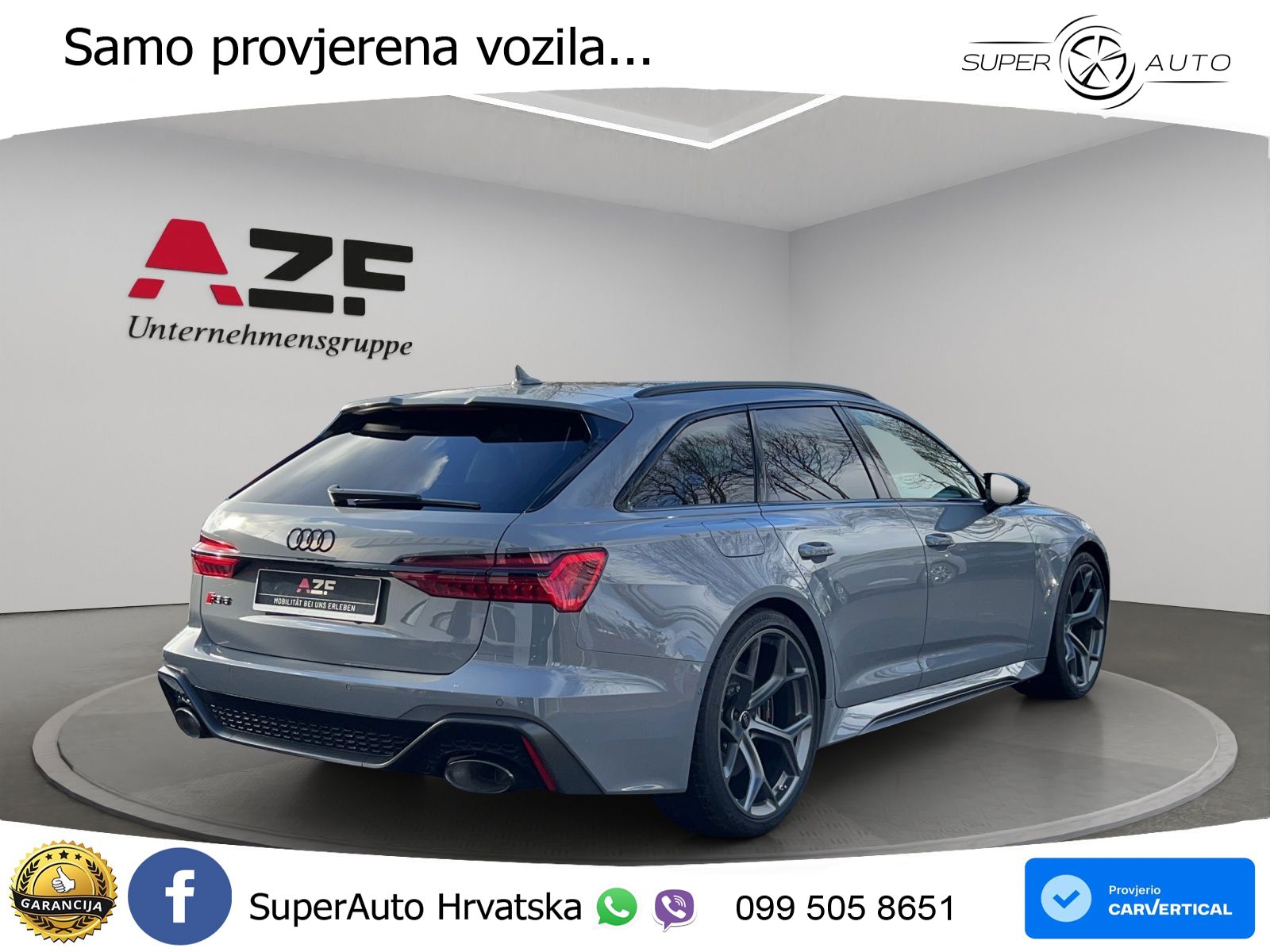 Audi RS6 Avant 4.0 TFSI V8 performance (630 KS)  quattro tiptronic LED+GR SJED+ACC