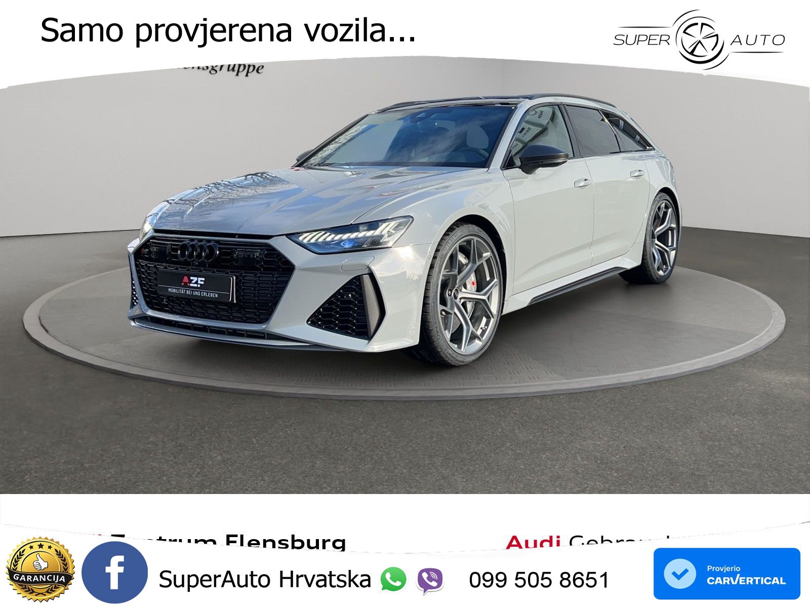 Audi RS6 Avant 4.0 TFSI V8 performance (630 KS)  quattro tiptronic LED+GR SJED+ACC