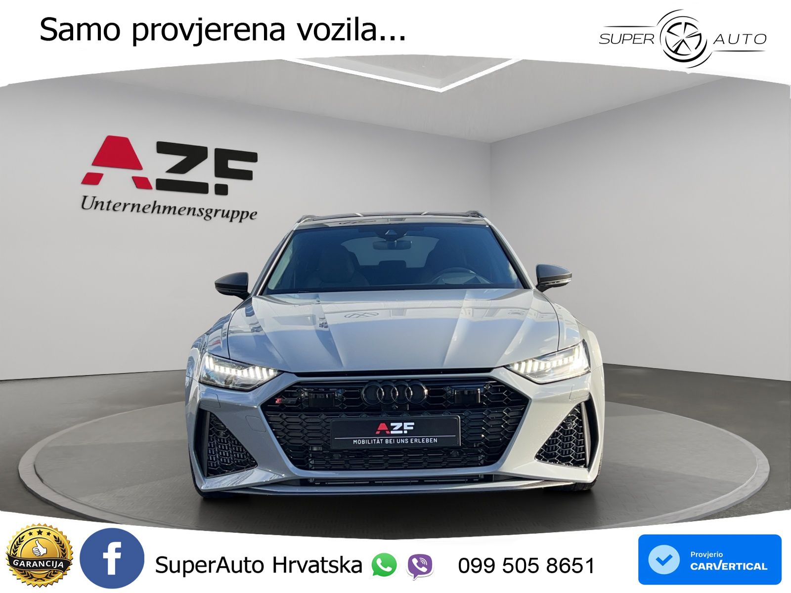 Audi RS6 Avant 4.0 TFSI V8 performance (630 KS)  quattro tiptronic LED+GR SJED+ACC
