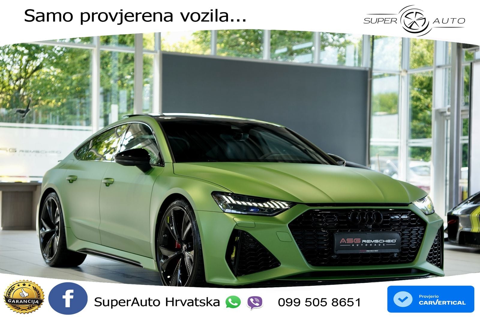 Audi RS7 4.0 TFSI V8 (600 KS) quattro tiptronic MATRIX+GR SJED+KAM