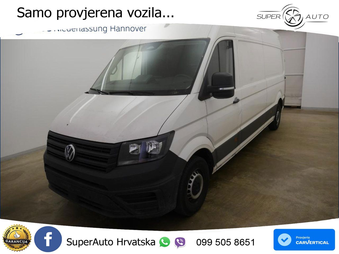 Volkswagen Crafter Kasten lang AHK App-Connect Klima Kamera 177 KS