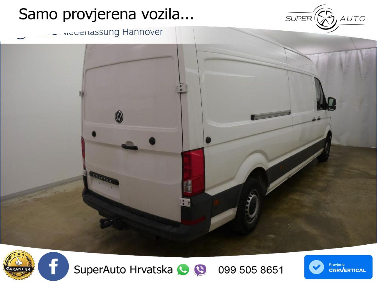 Volkswagen Crafter Kasten lang AHK App-Connect Klima Kamera 177 KS