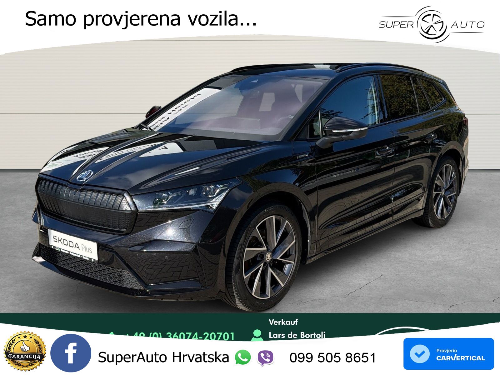 Škoda Enyaq iV 80 82 kWh (204 KS) SportLine LED+GR SJED+ACC