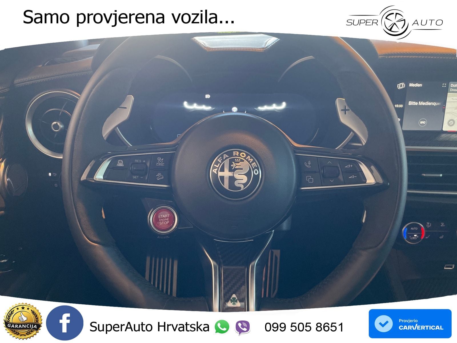 Alfa Romeo Stelvio Quadrifoglio 2.9 V6 Bi-Turbo (520 KS) Q4 Automatic LED+GR SJED+ACC