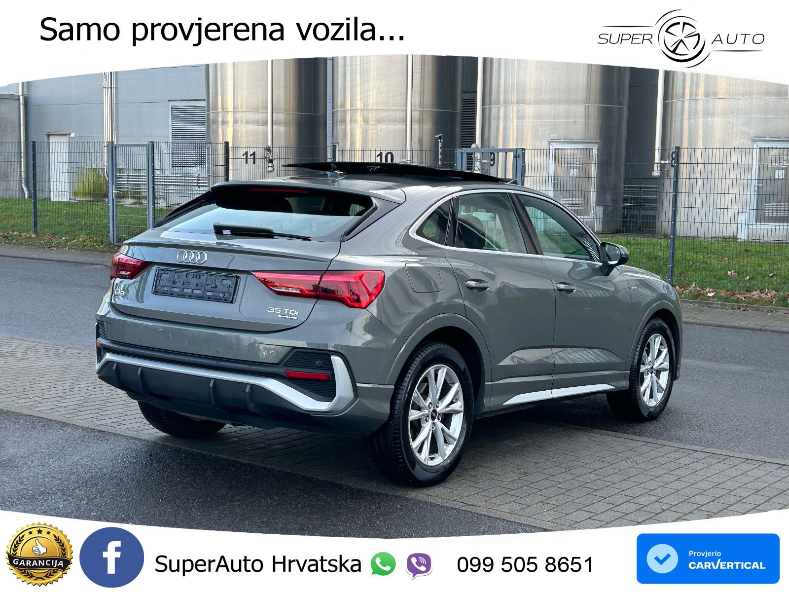 Audi Q3 Sportback 35 TDI (150 KS) quattro S tronic 2x S line LED+GR SJED+ACC