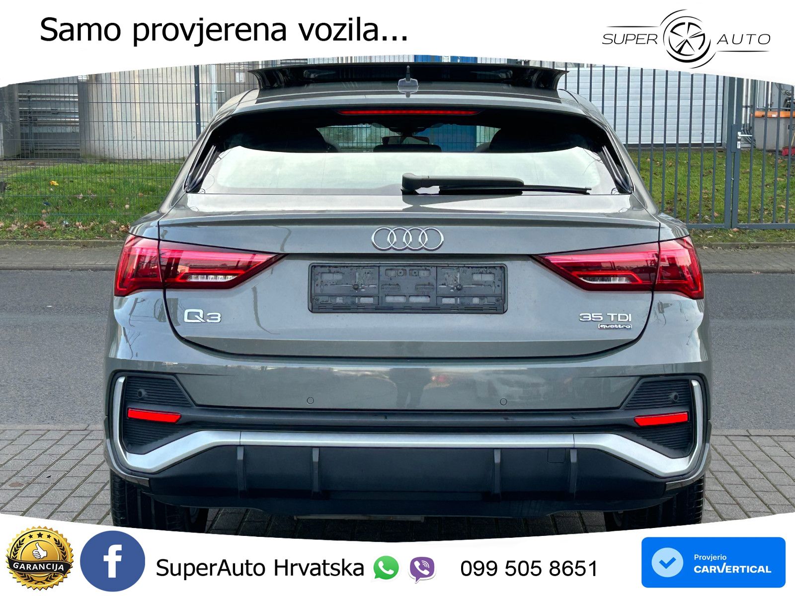 Audi Q3 Sportback 35 TDI (150 KS) quattro S tronic 2x S line LED+GR SJED+ACC