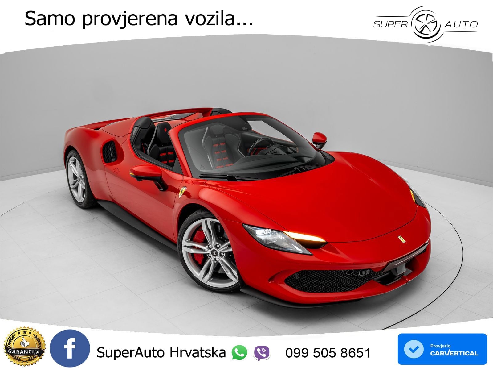 Ferrari 296 GTS 3.0 V6 (830 KS) F1 DCT LED+ACC