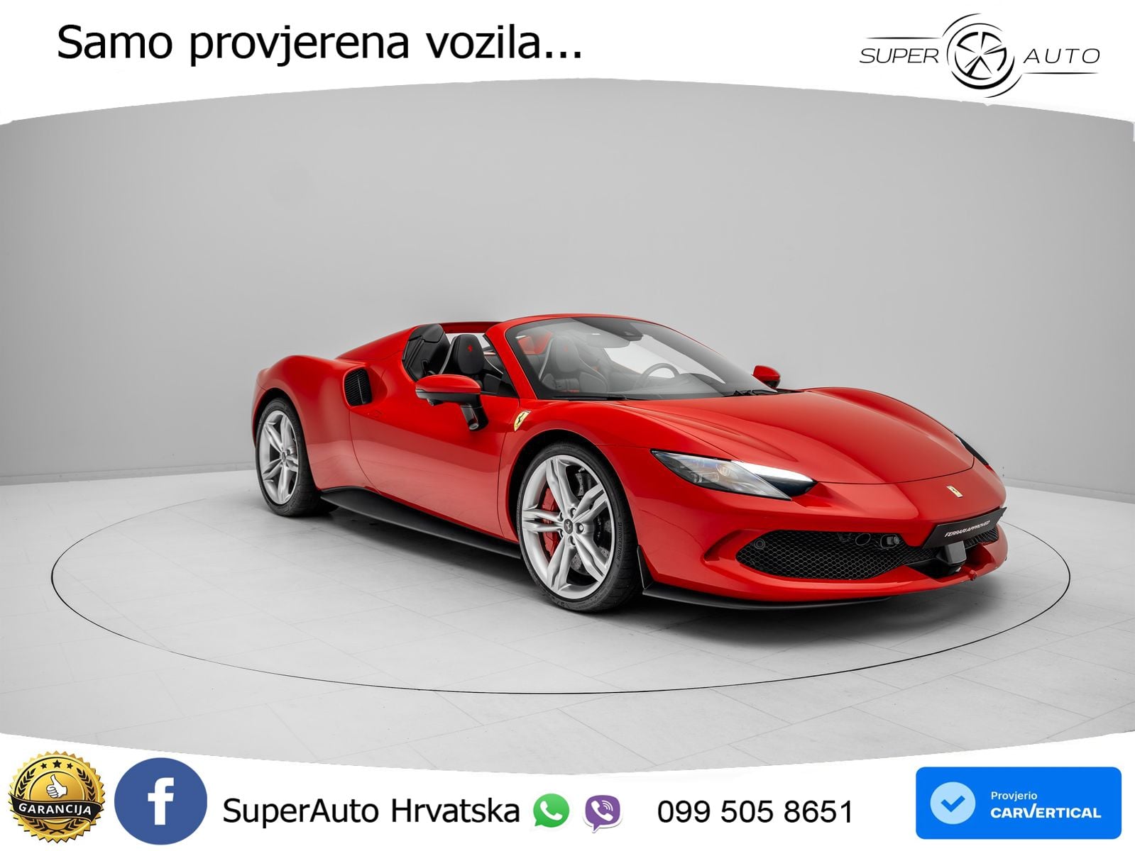 Ferrari 296 GTS 3.0 V6 (830 KS) F1 DCT LED+ACC