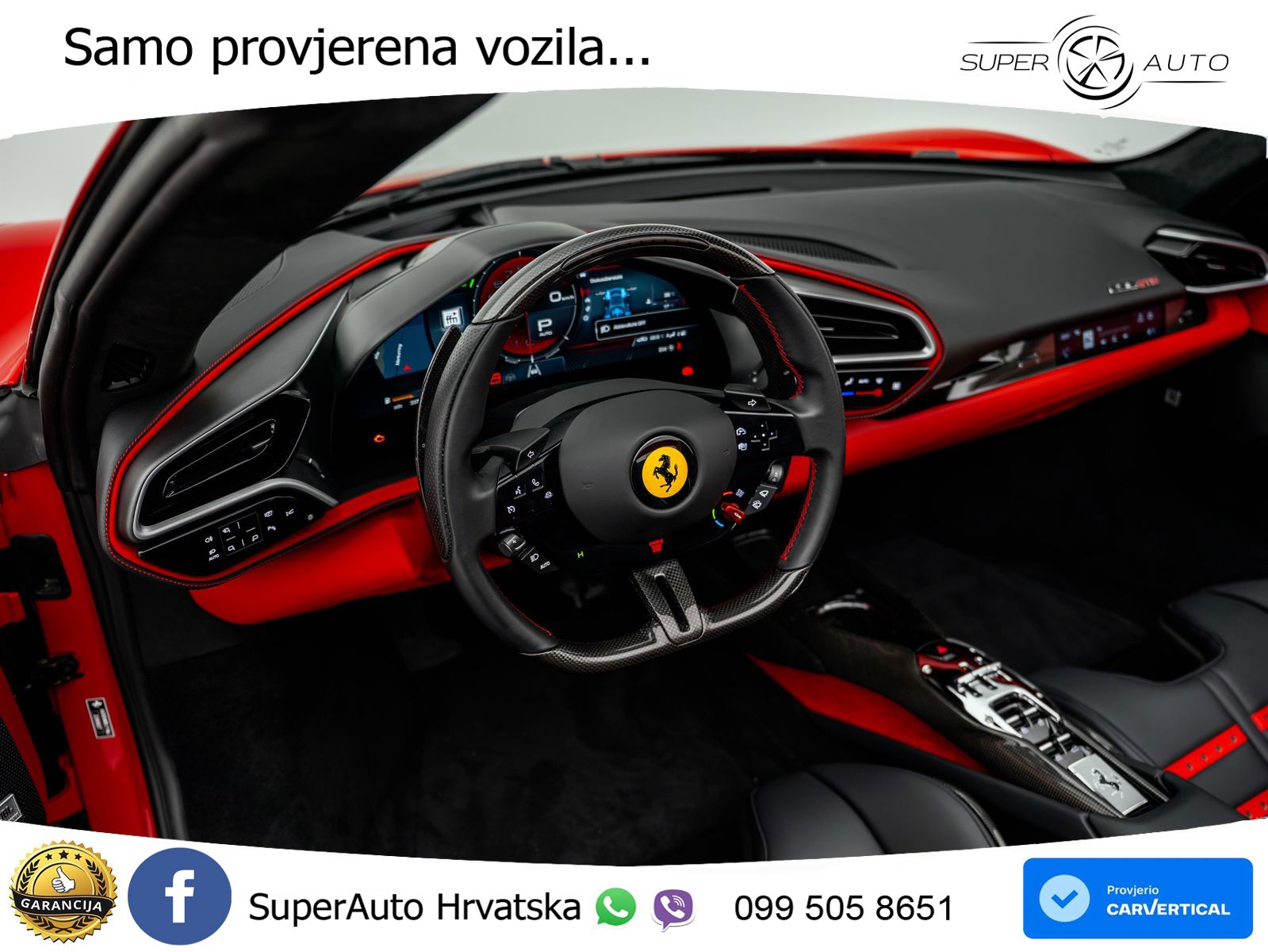 Ferrari 296 GTS 3.0 V6 (830 KS) F1 DCT LED+ACC