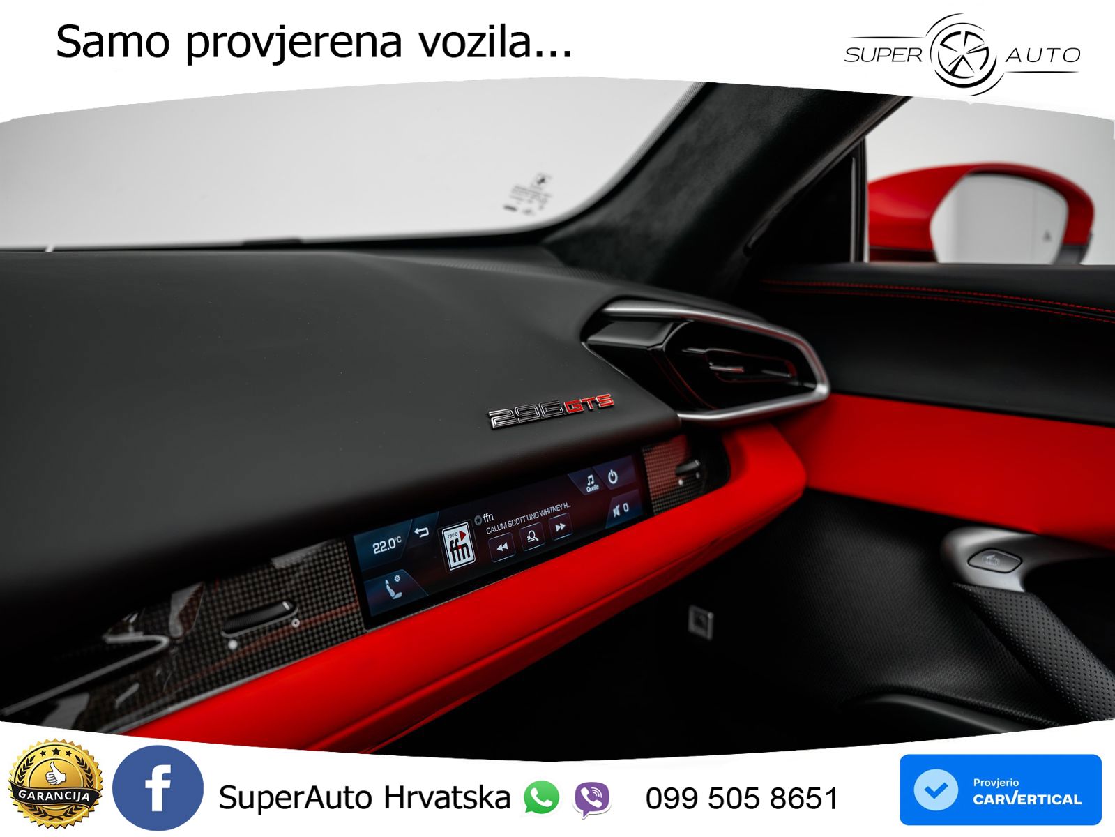 Ferrari 296 GTS 3.0 V6 (830 KS) F1 DCT LED+ACC