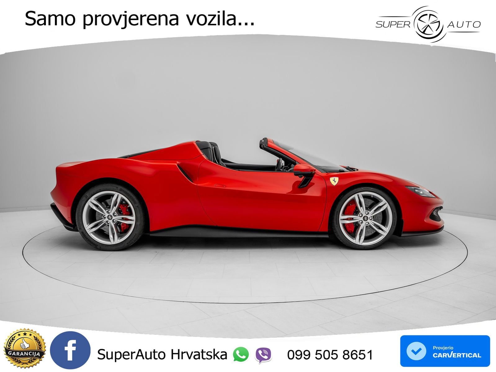 Ferrari 296 GTS 3.0 V6 (830 KS) F1 DCT LED+ACC