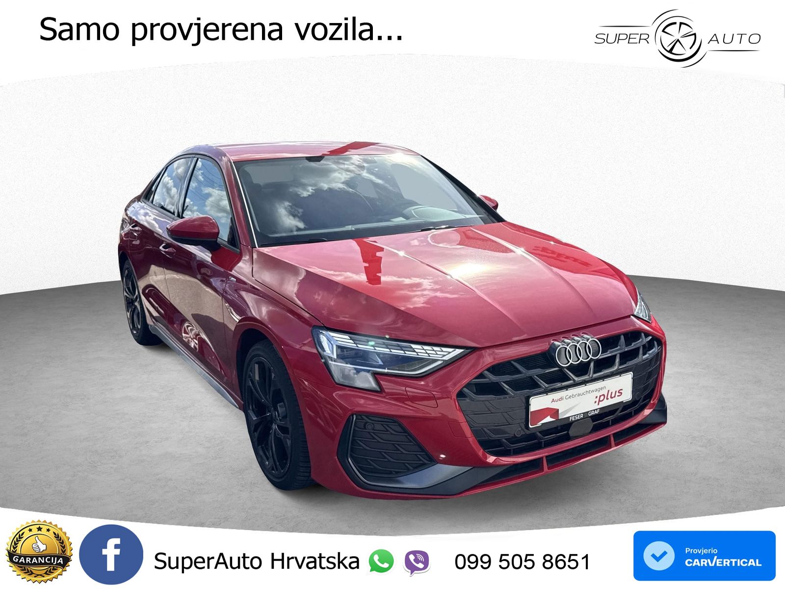 Audi A3 Limuzina 35 TFSI (150 KS) S tronic S line LED+GR SJED+ACC