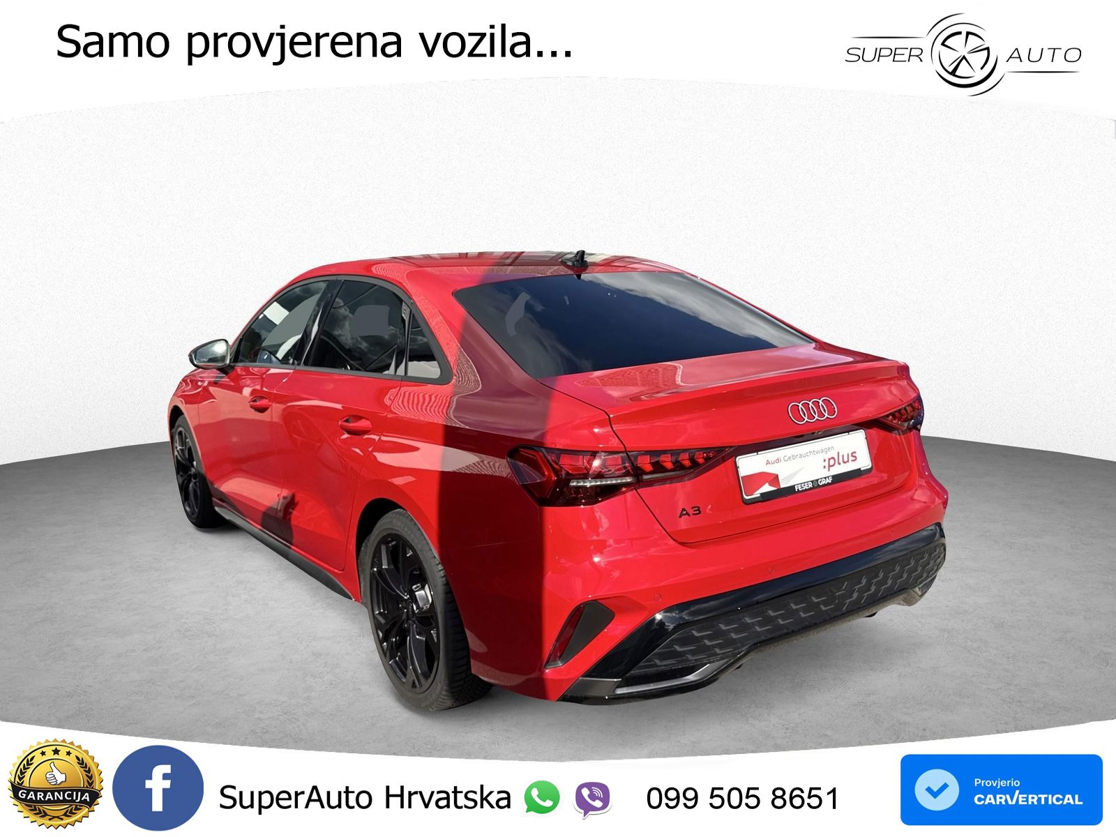 Audi A3 Limuzina 35 TFSI (150 KS) S tronic S line LED+GR SJED+ACC