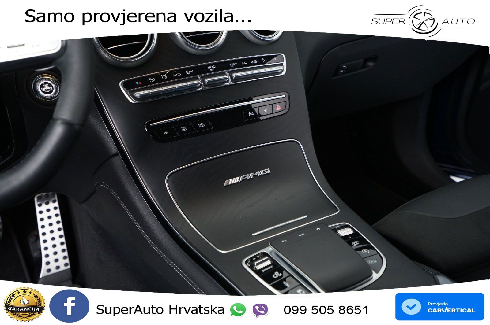 Mercedes AMG GLC 63 V8 (476 KS) 4MATIC+ MCT ZRAČNI+ACC+4xGR SJED+360