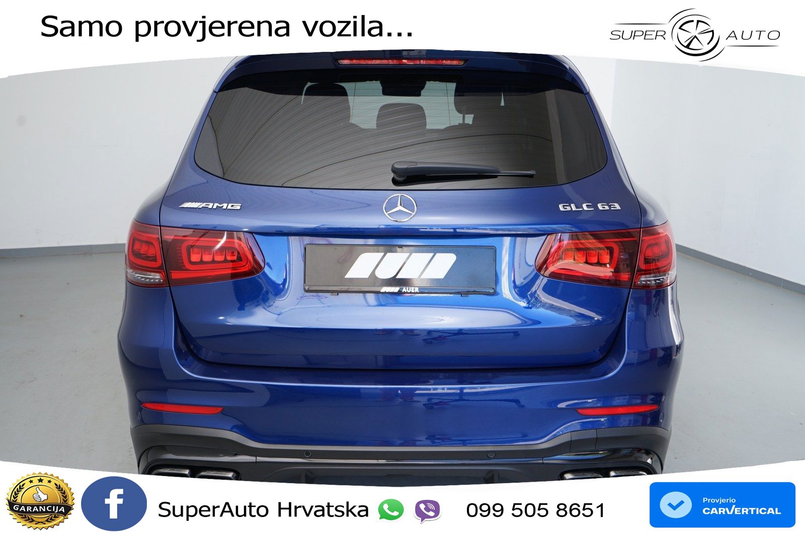 Mercedes AMG GLC 63 V8 (476 KS) 4MATIC+ MCT ZRAČNI+ACC+4xGR SJED+360