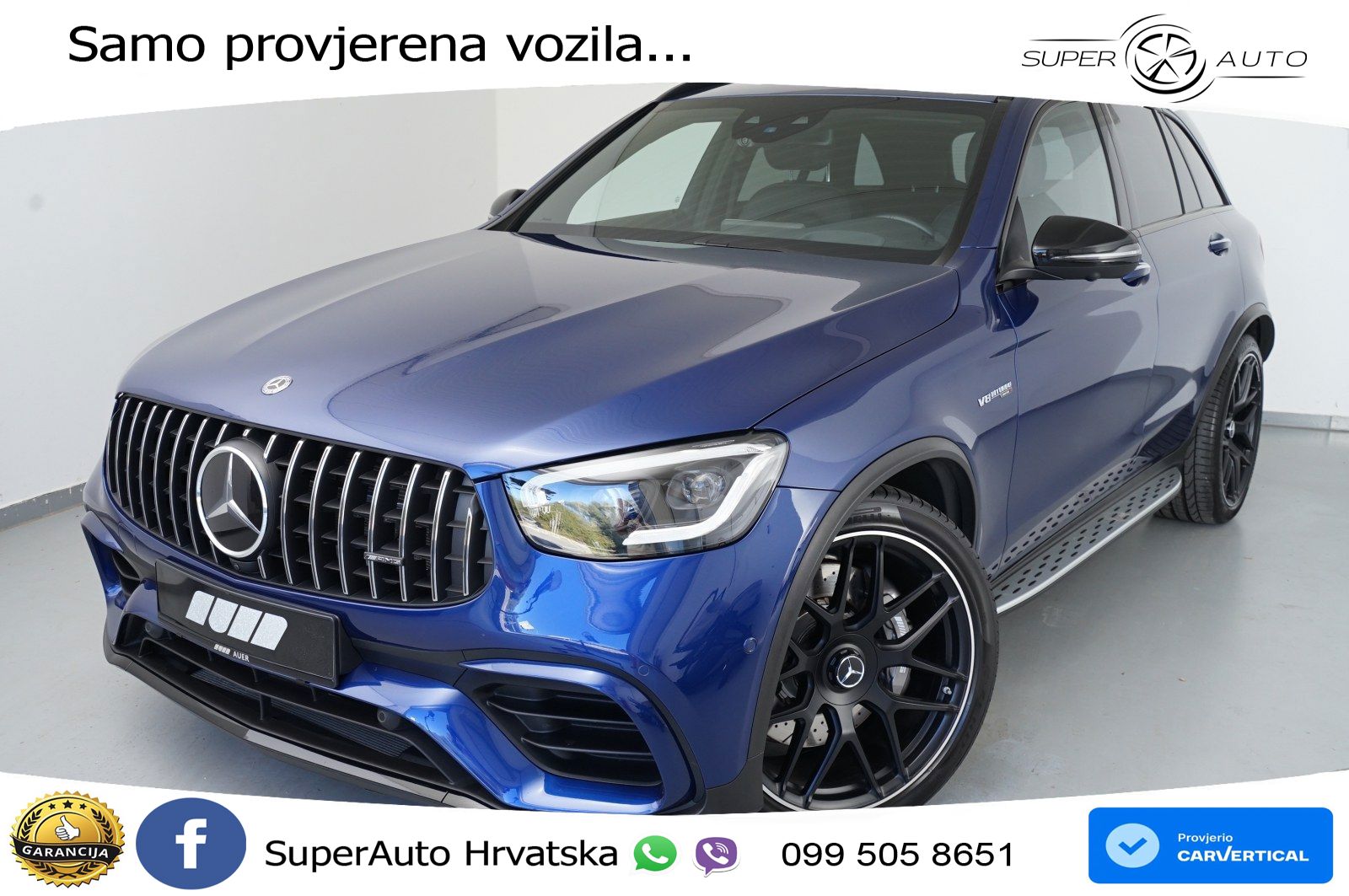 Mercedes AMG GLC 63 V8 (476 KS) 4MATIC+ MCT ZRAČNI+ACC+4xGR SJED+360