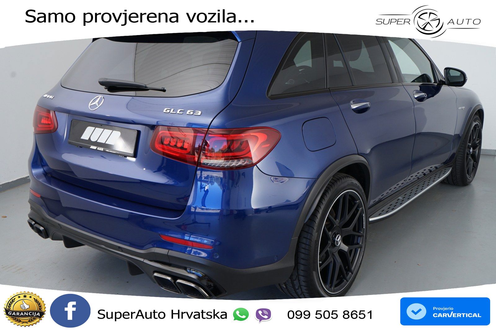 Mercedes AMG GLC 63 V8 (476 KS) 4MATIC+ MCT ZRAČNI+ACC+4xGR SJED+360