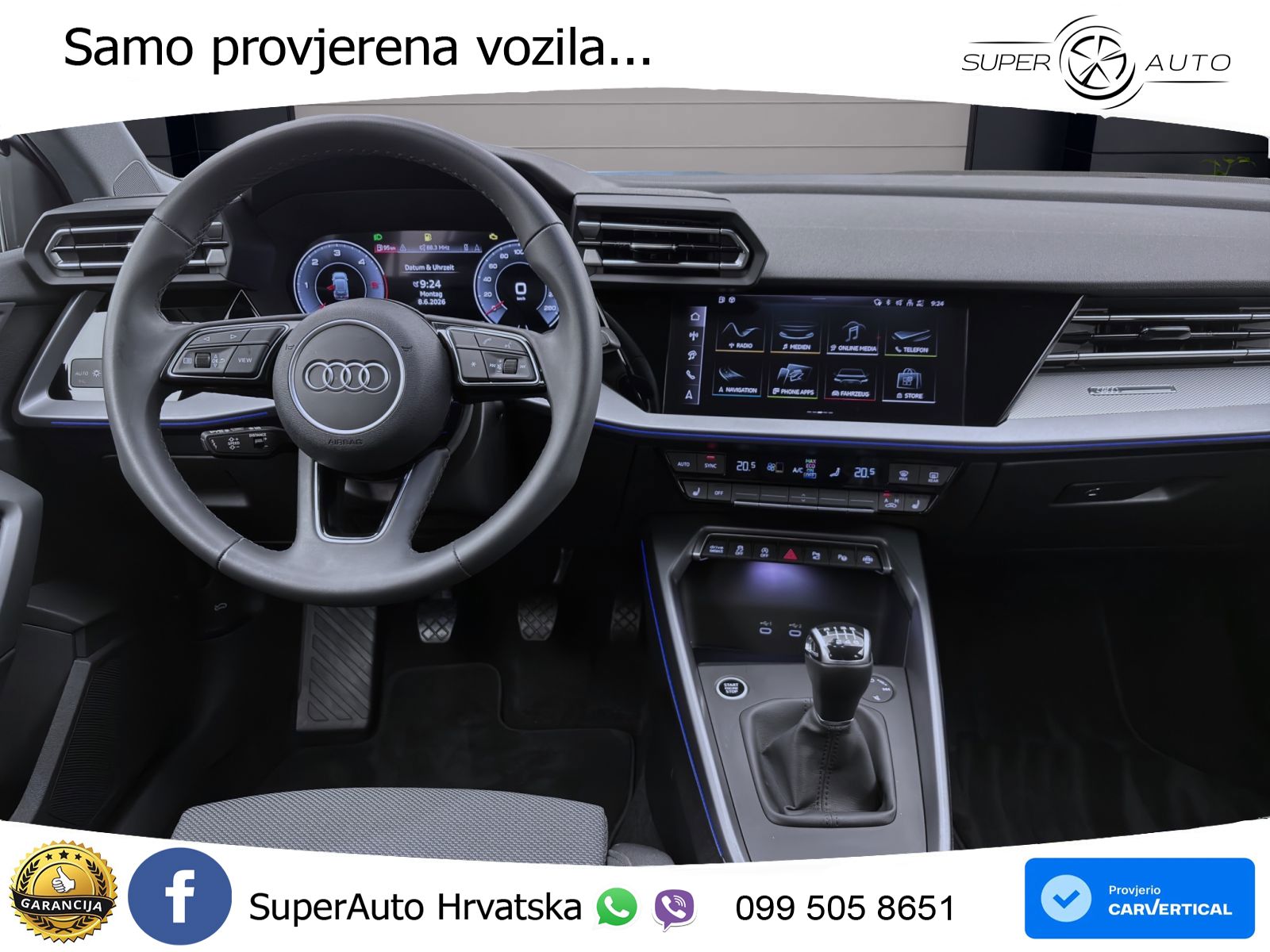 Audi A3 30 TDI (116 KS) LED+GR SJED+ACC