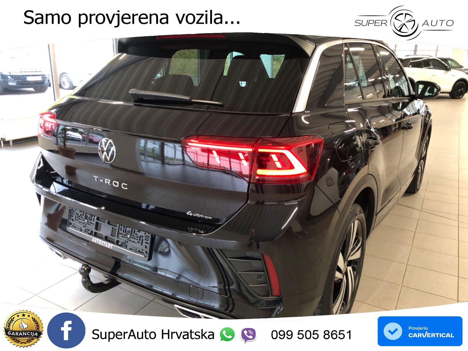 Volkswagen T-Roc 2.0 TSI (190 KS) 4M DSG R-Line LED+GR SJED+ACC
