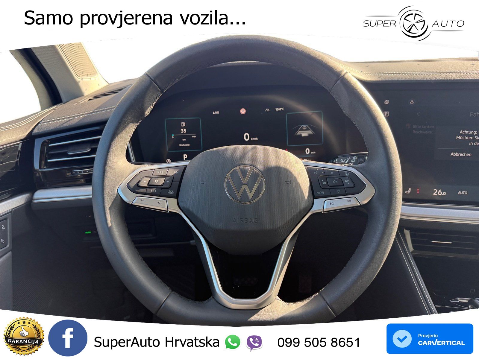 Volkswagen Touareg 3.0 V6 TDI (286 KS) 4MOTION Tiptronic ZRAČNI+ACC+GR SJED+KAM+PANO