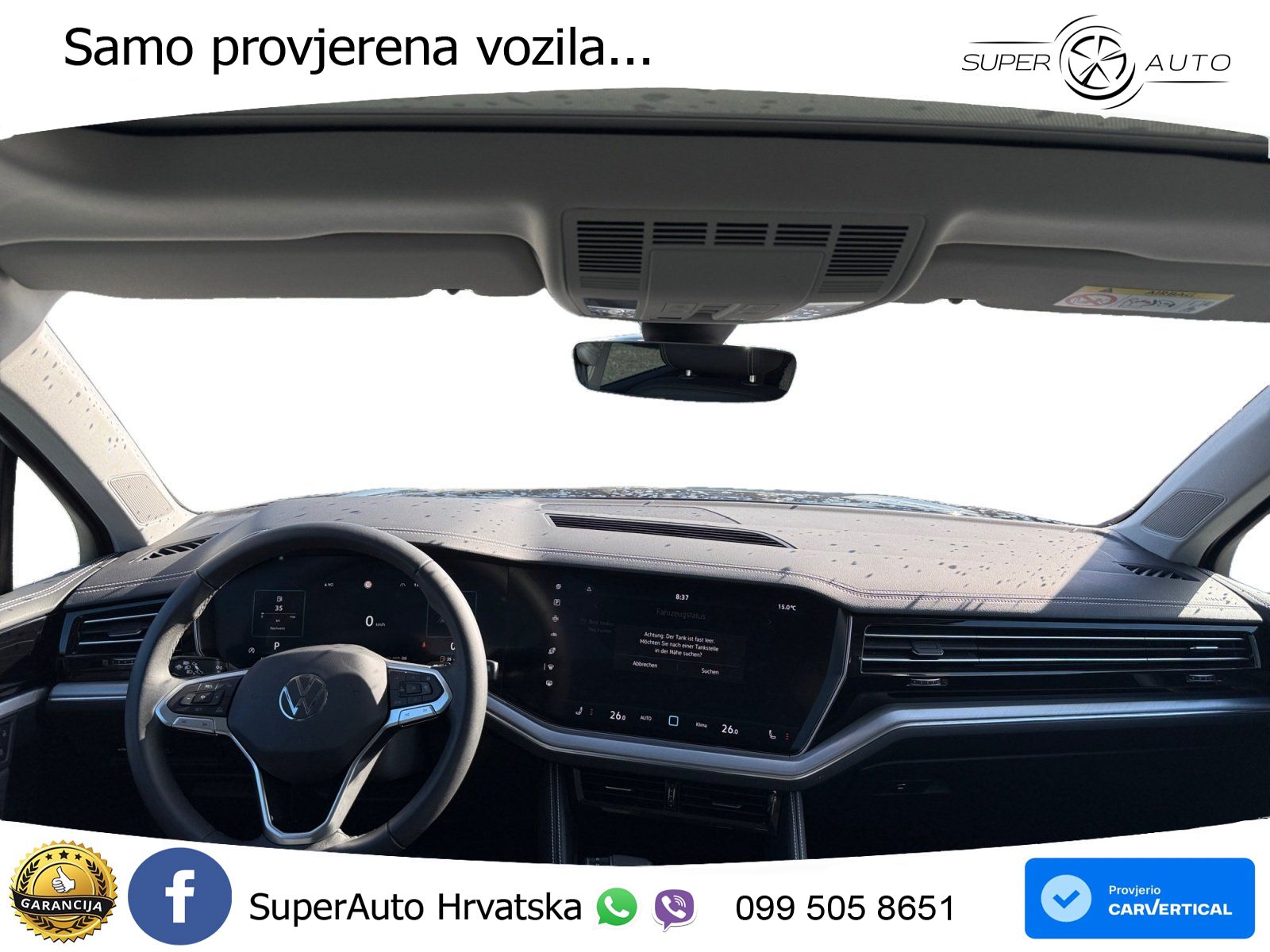 Volkswagen Touareg 3.0 V6 TDI (286 KS) 4MOTION Tiptronic ZRAČNI+ACC+GR SJED+KAM+PANO