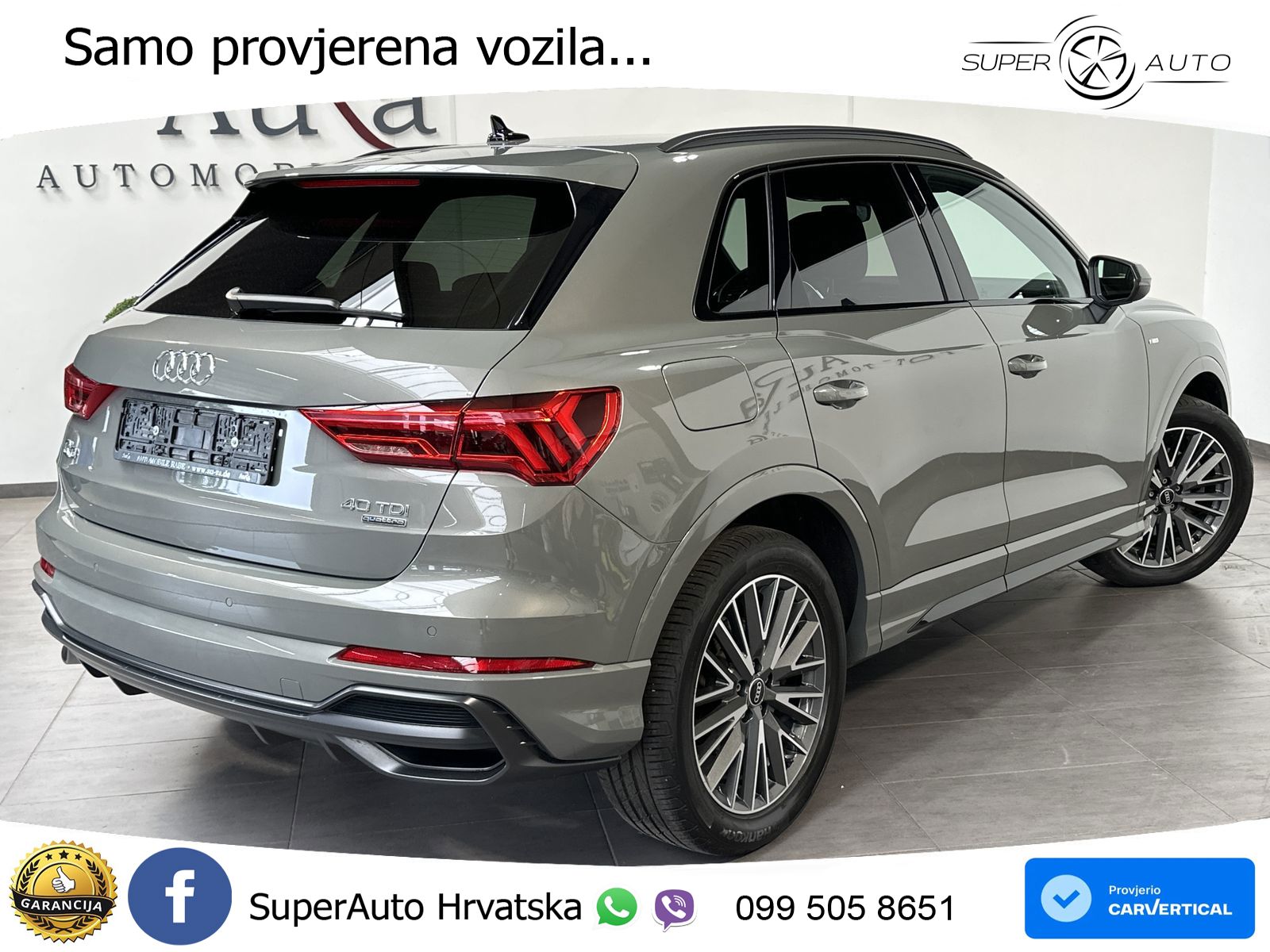 Audi Q3 40 TDI (200 KS) quattro S tronic S line LED+GR SJED+ACC